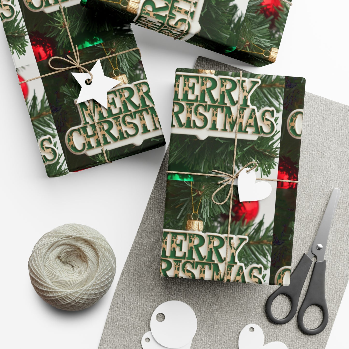 Festive Merry Christmas Gift Wrap Paper