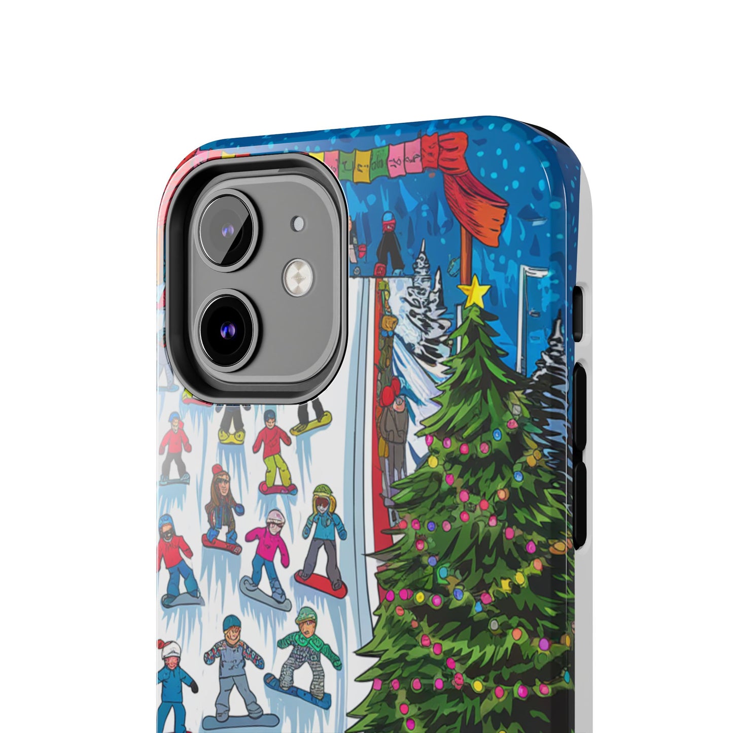 Festive Winter Holiday Tough Phone Cases - Colorful Christmas Design