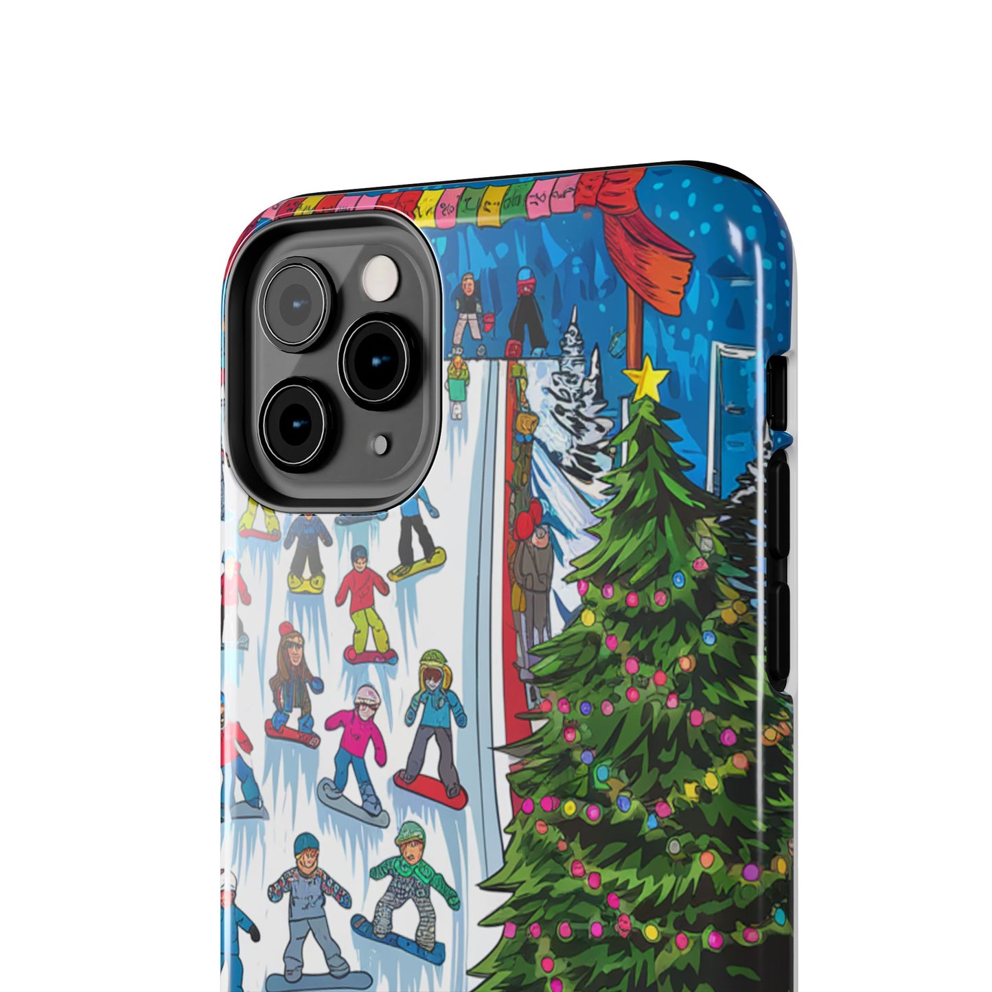 Festive Winter Holiday Tough Phone Cases - Colorful Christmas Design