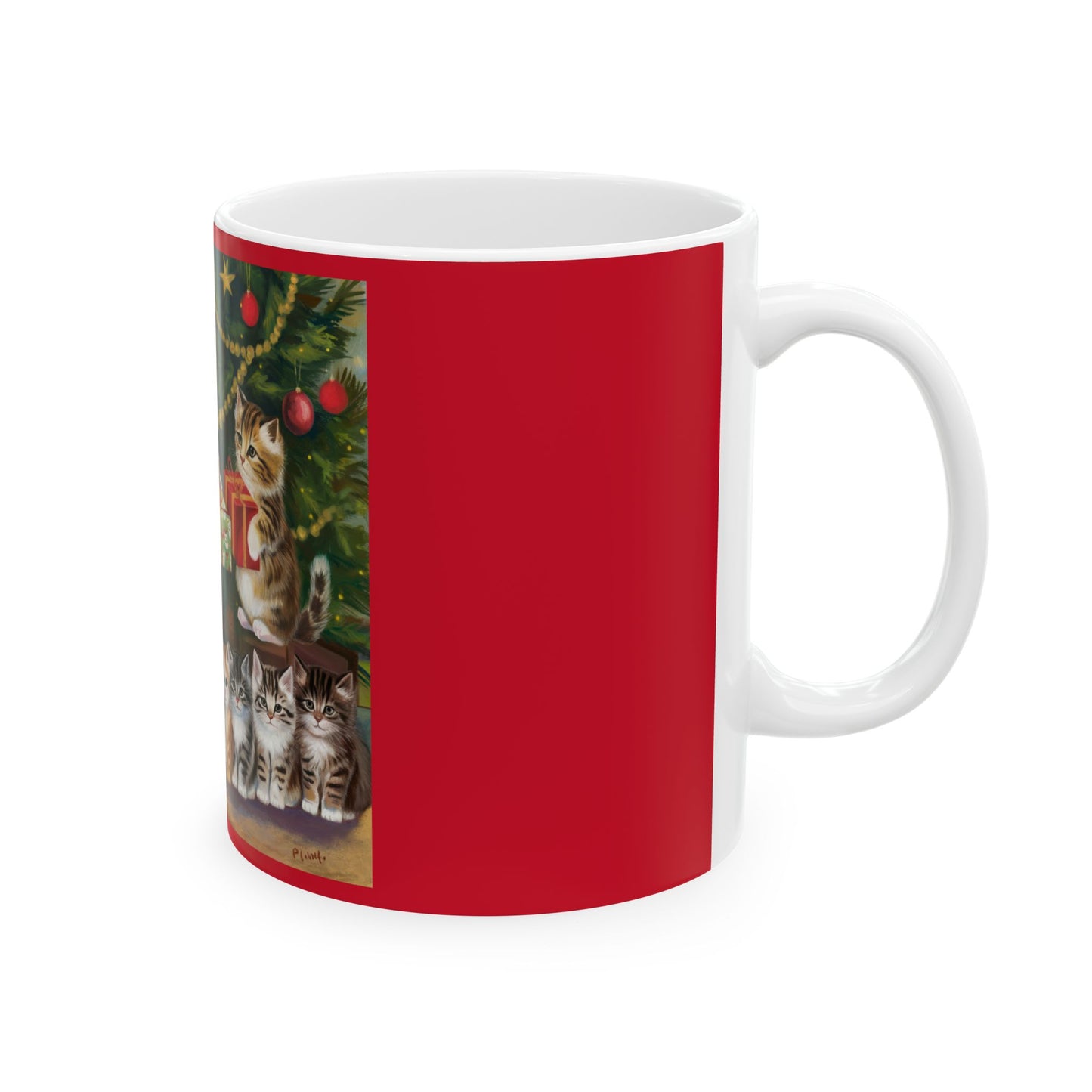 Festive Cat Christmas Mug - Cute Holiday Gift for Cat Lovers/ Cat Santa