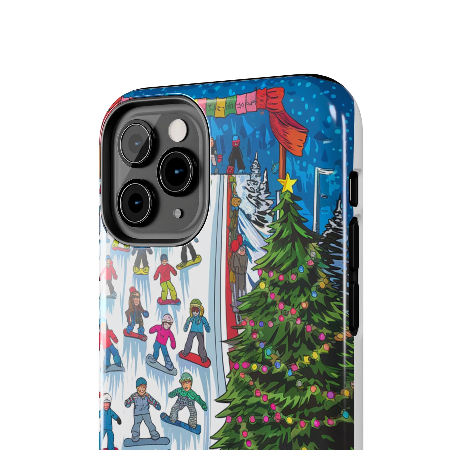 Festive Winter Holiday Tough Phone Cases - Colorful Christmas Design