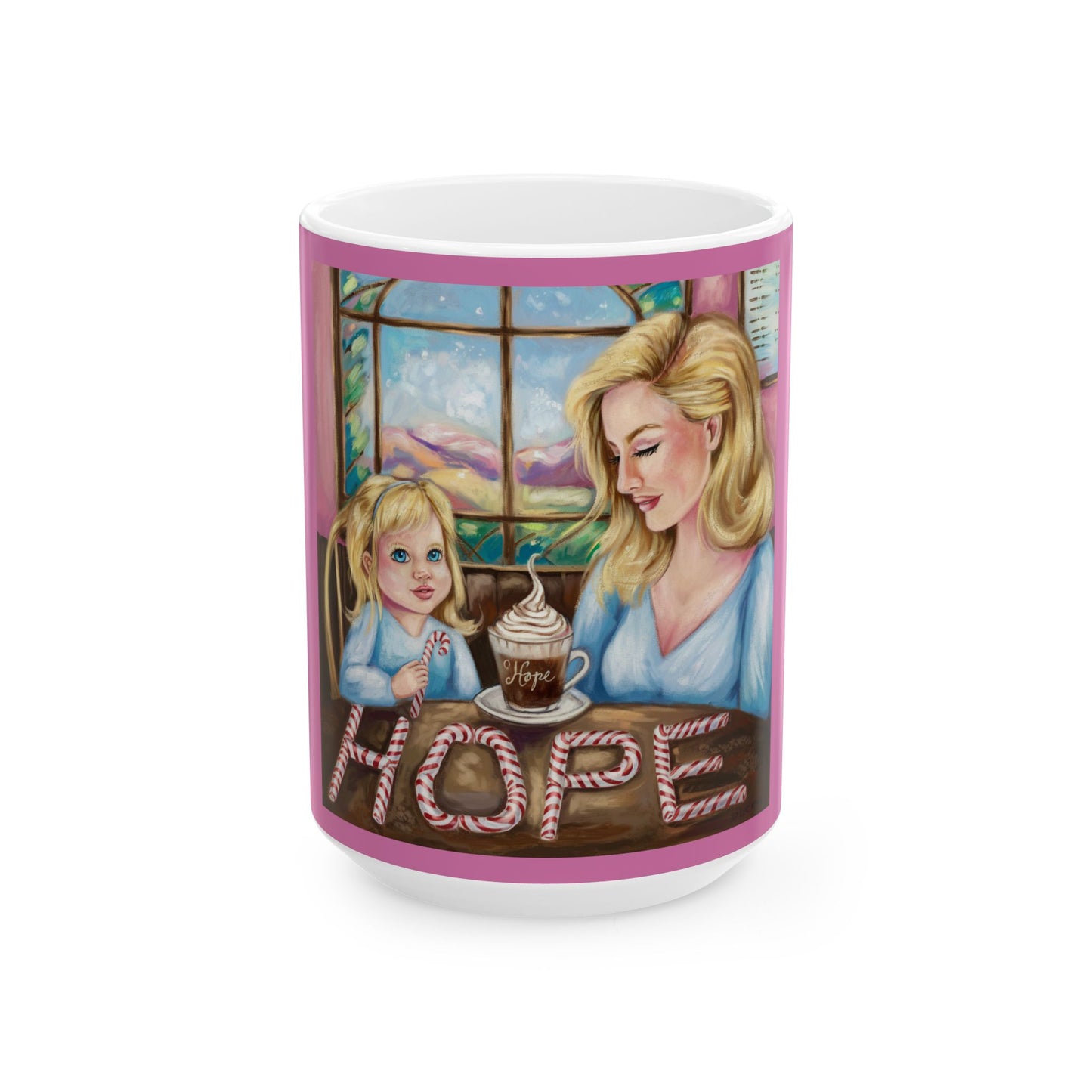 Hope Inspired Ceramic Mug - Heartwarming Art for Cozy Moments