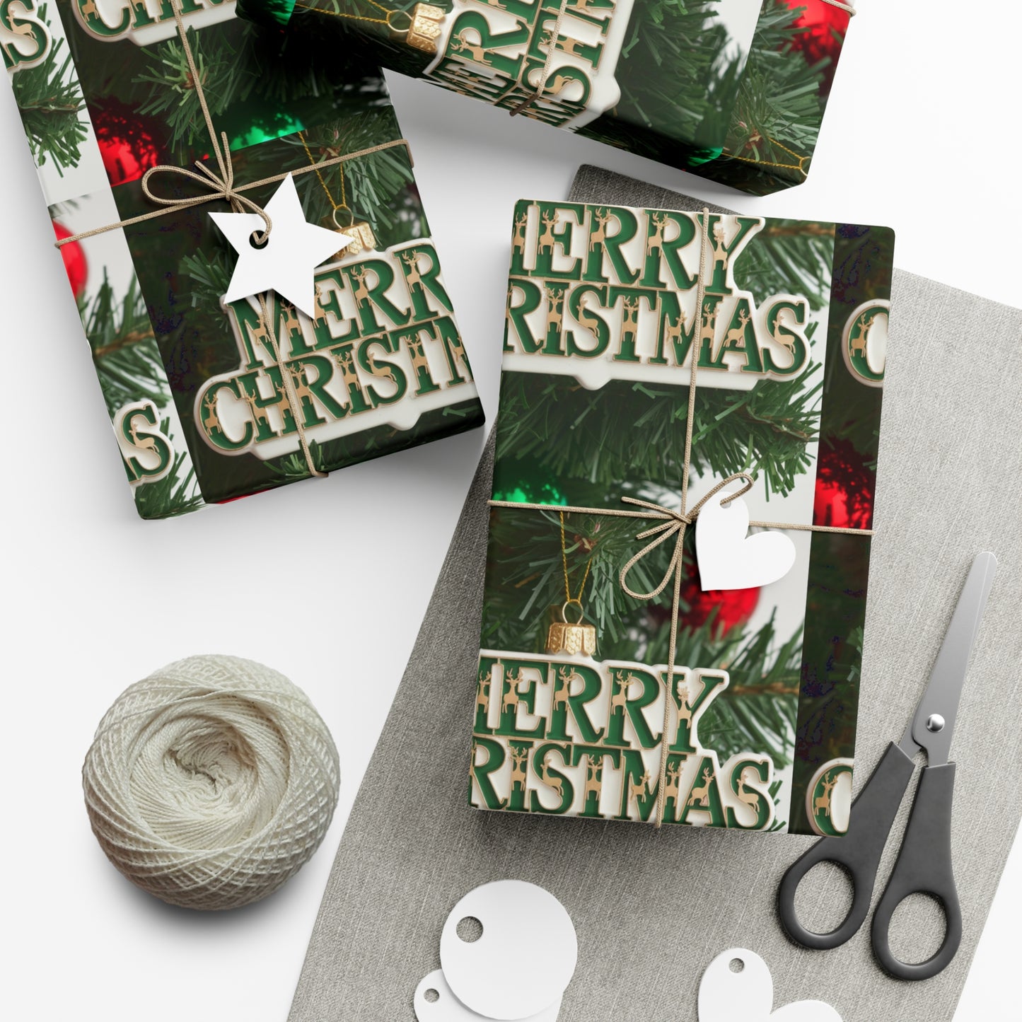 Festive Merry Christmas Gift Wrap Paper