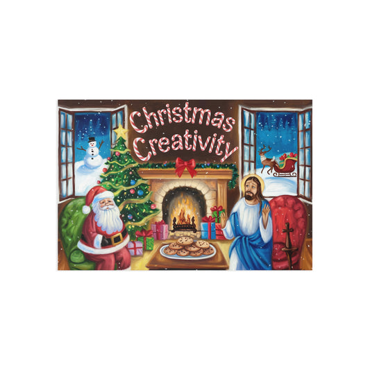 Christmas Creativity Fine Art Postcards - Festive Holiday Greetings