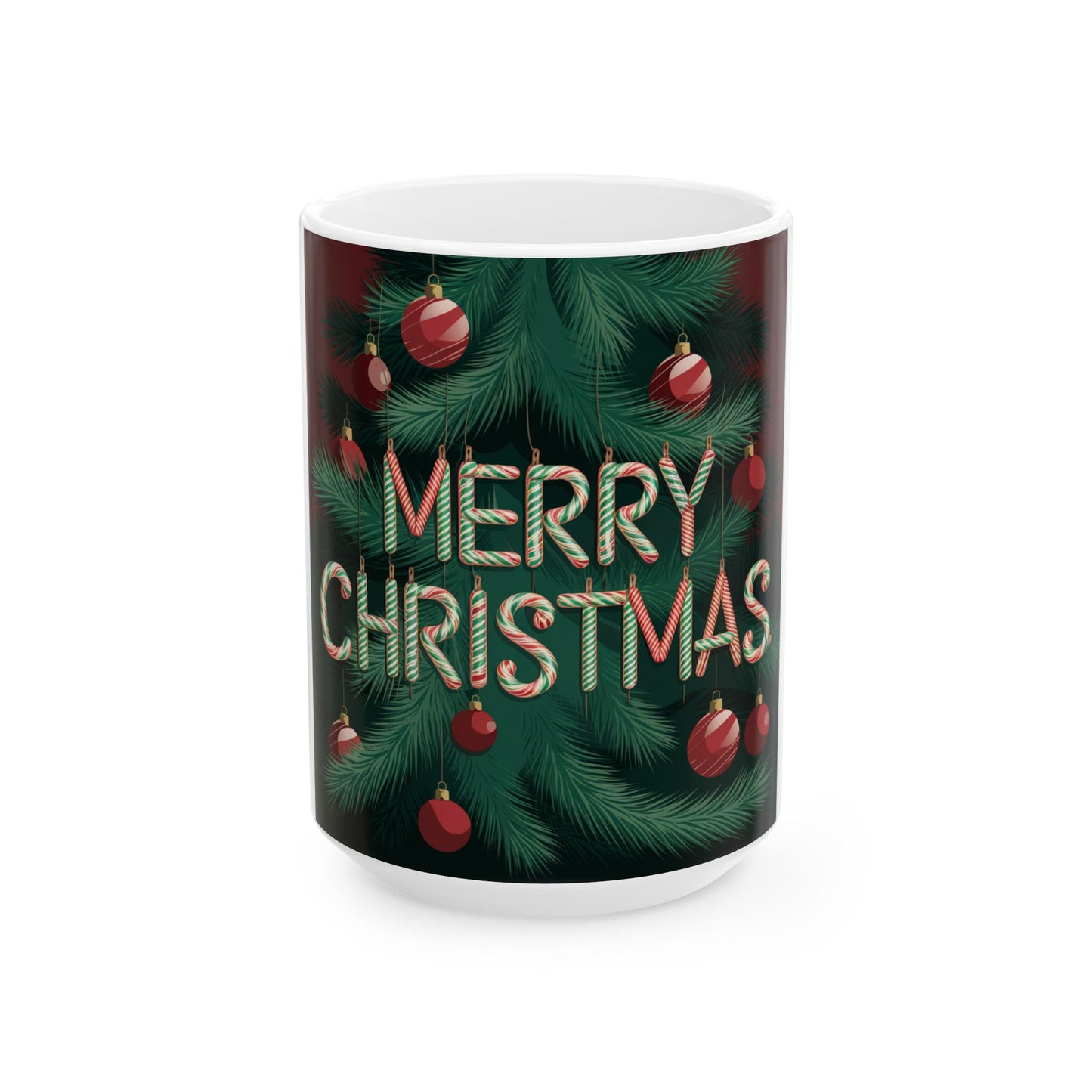 Festive Merry Christmas Ceramic Mug - Perfect Holiday Gift for Coffee Lovers (11oz, 15oz)