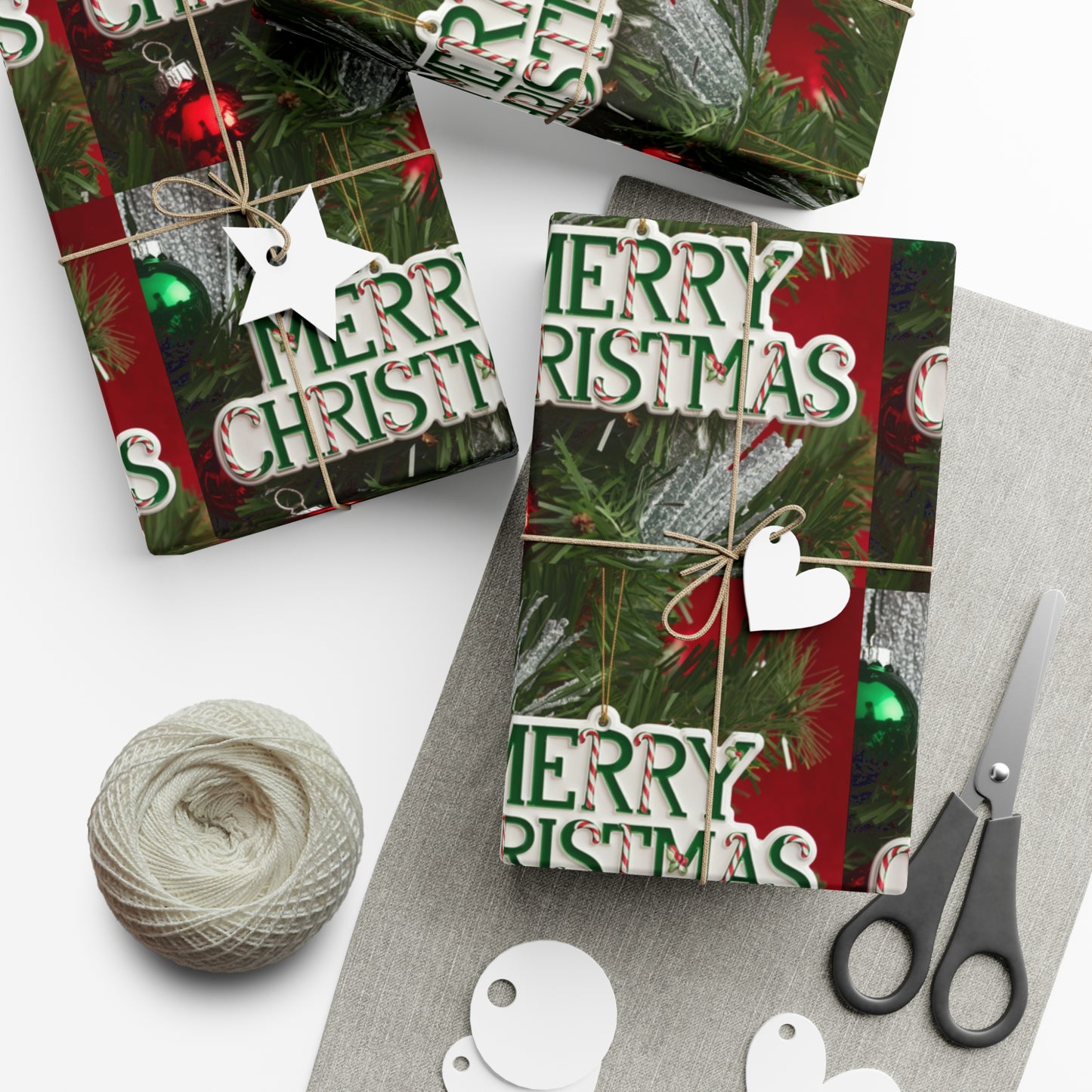 Merry Christmas Gift Wrap Paper - Festive Holiday Wrapping Supply