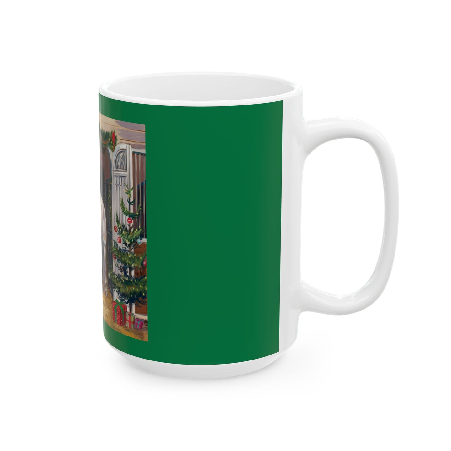 Christmas Horse Ceramic Mug - Festive Holiday Drinkware