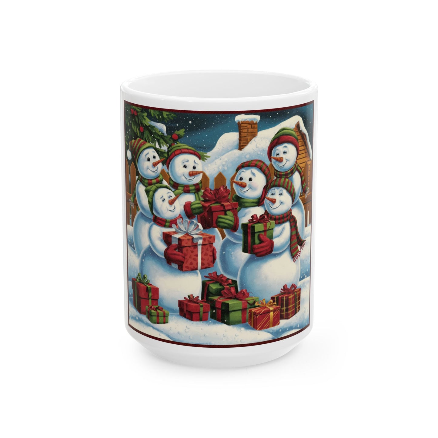 Festive Snowman Ceramic Mug - Perfect Holiday Gift for Winter Lovers