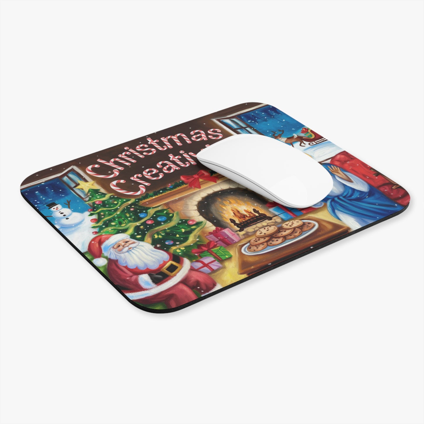 Christmas Creativity Mouse Pad - Festive Holiday Decorations for Home Office