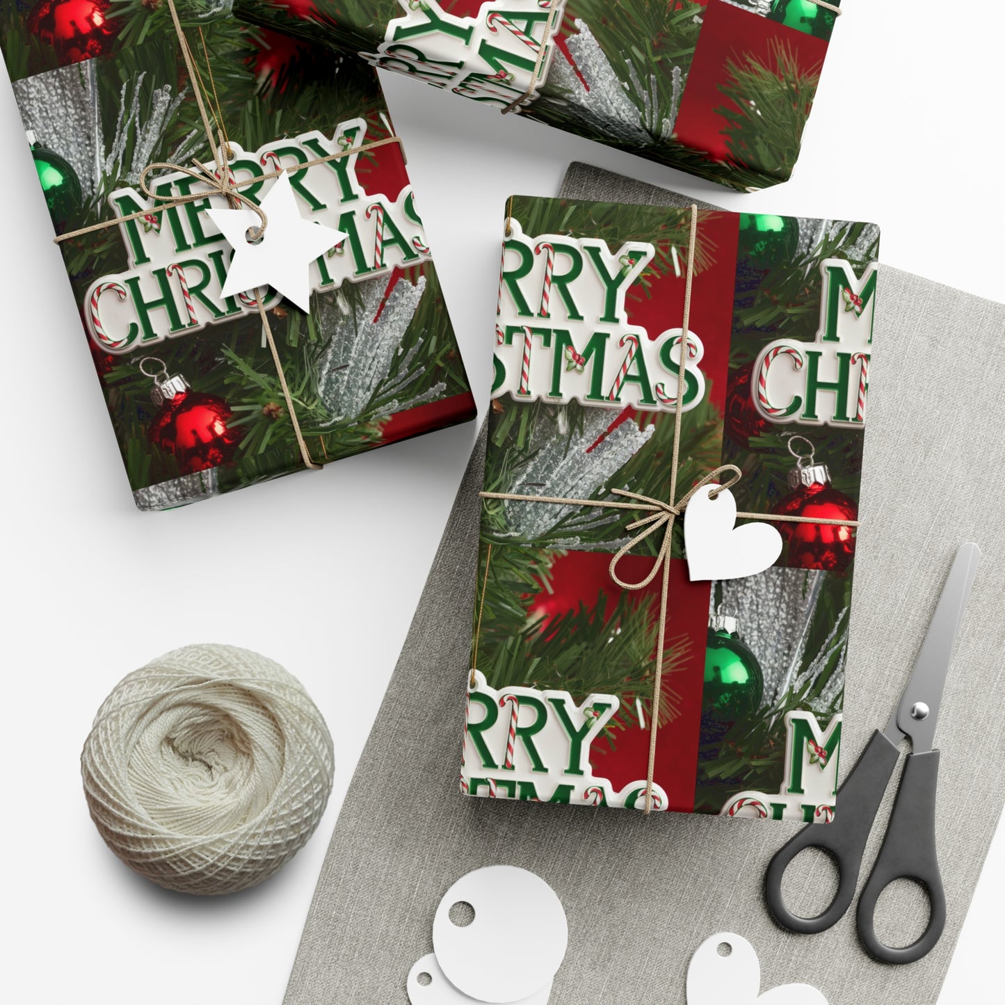 Merry Christmas Gift Wrap Paper - Festive Holiday Wrapping Supply