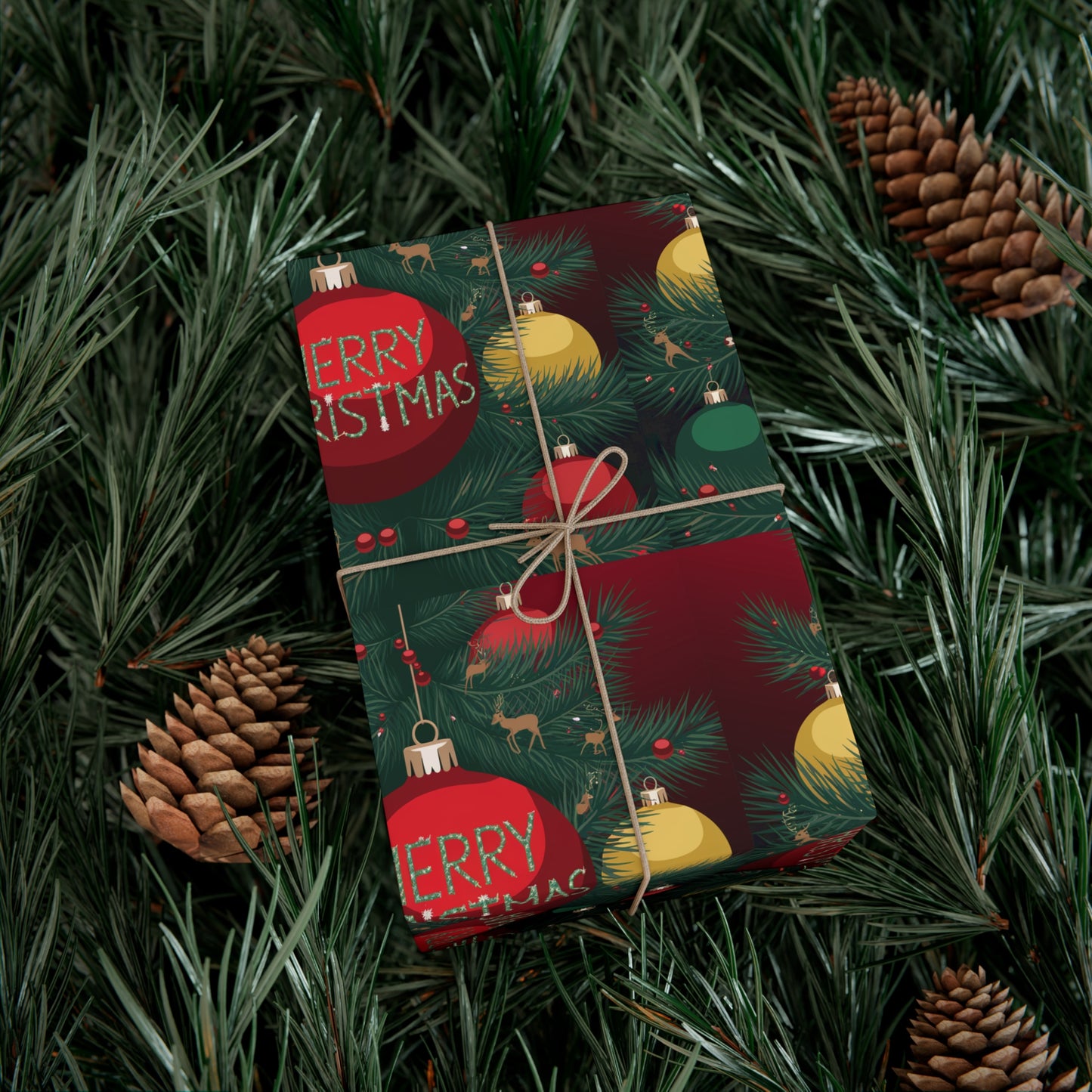 Festive Christmas Gift Wrap Papers - Merry Christmas Design