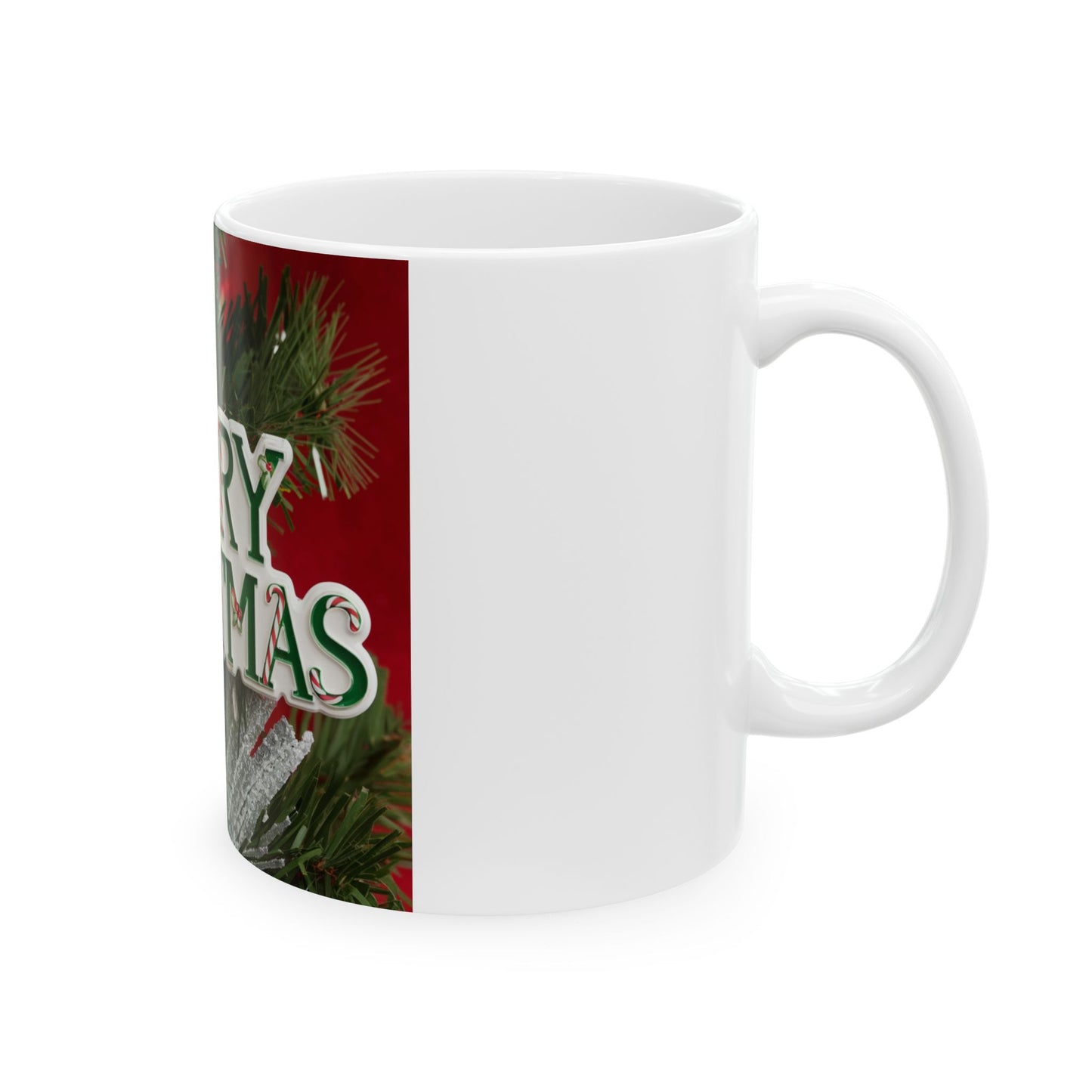 Merry Christmas Ceramic Mug - Festive Holiday Drinkware (11oz, 15oz)