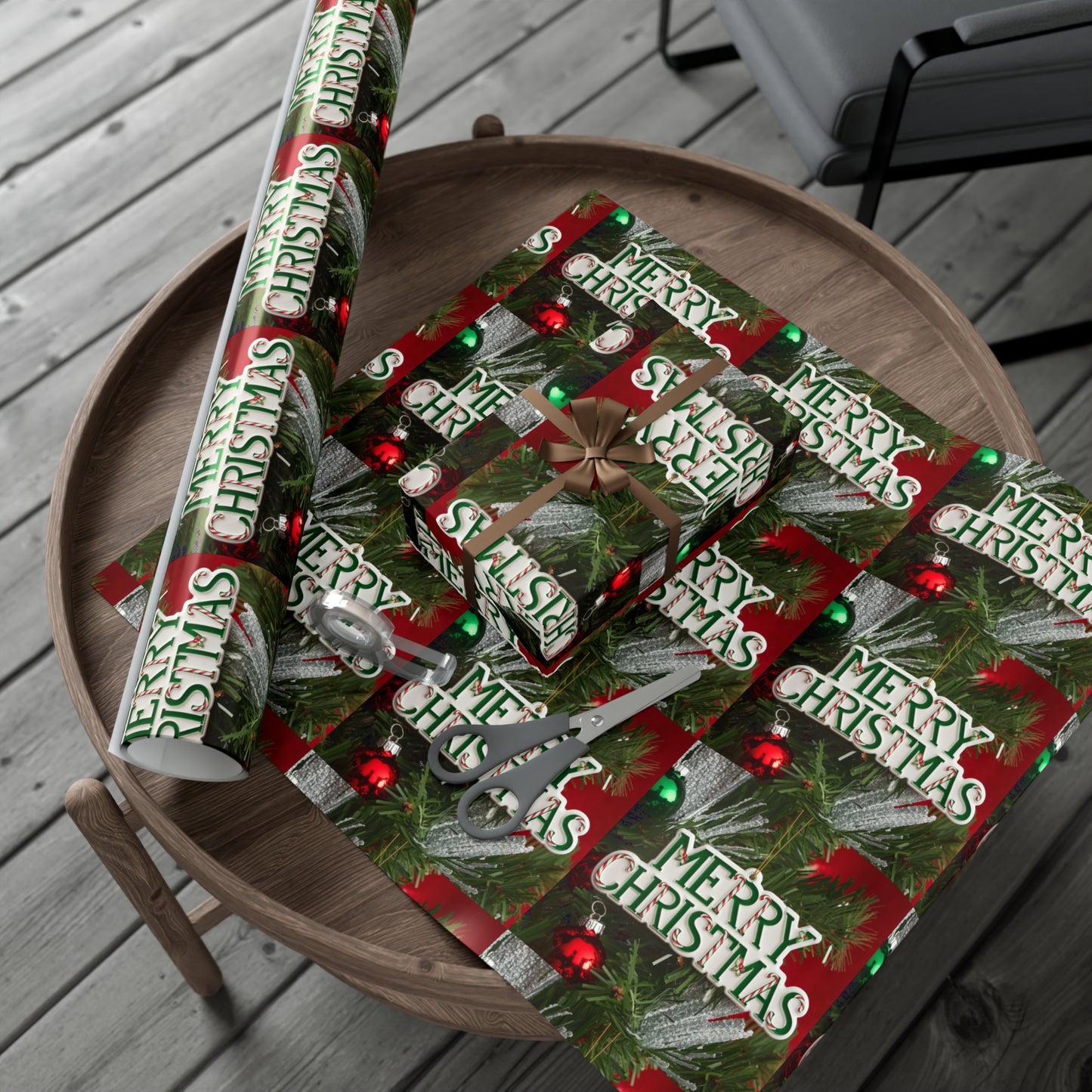 Merry Christmas Gift Wrap Paper - Festive Holiday Wrapping Supply