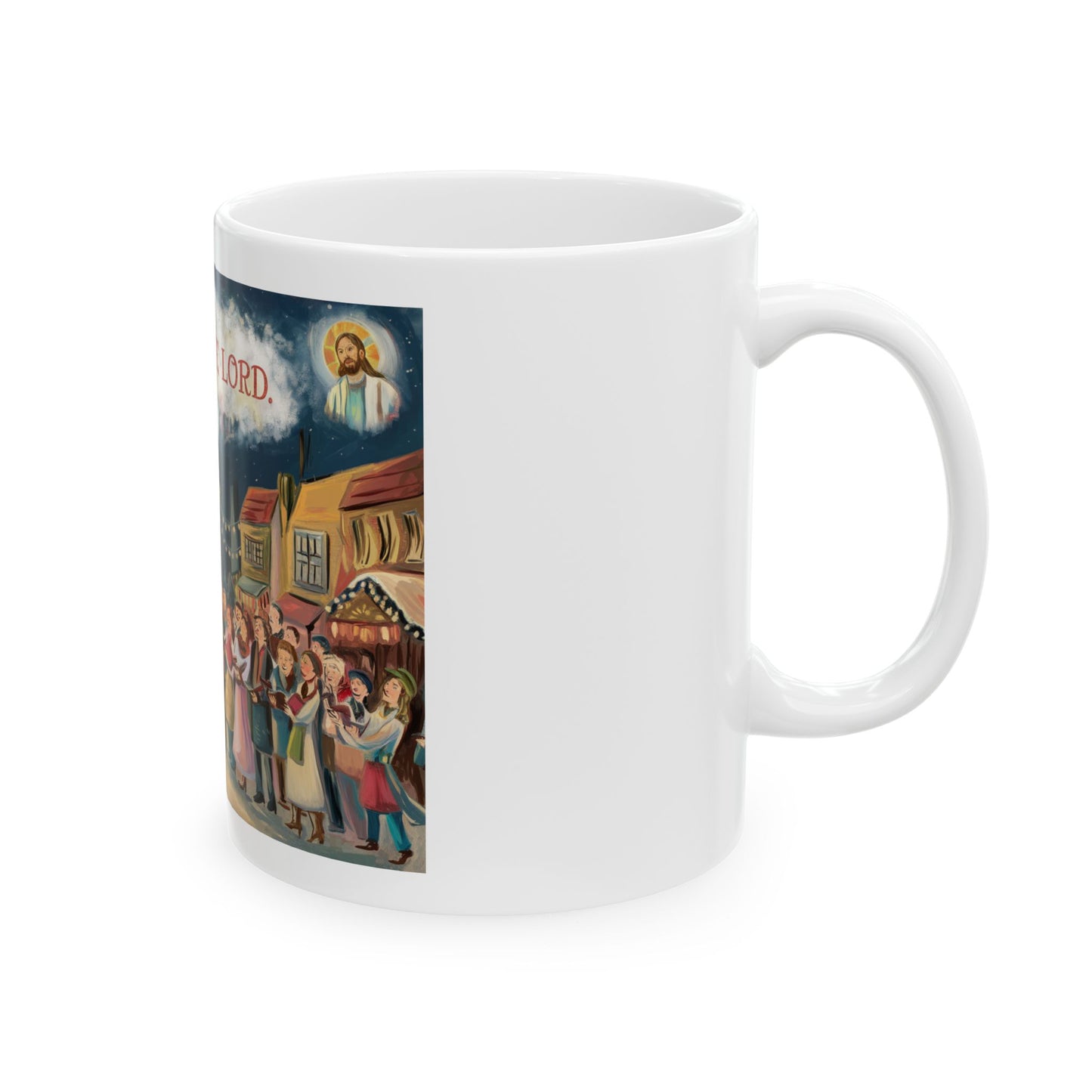 Praise the Lord Ceramic Mug - Festive 11oz & 15oz Coffee Cup for Celebration of Christmas and Daily Praise