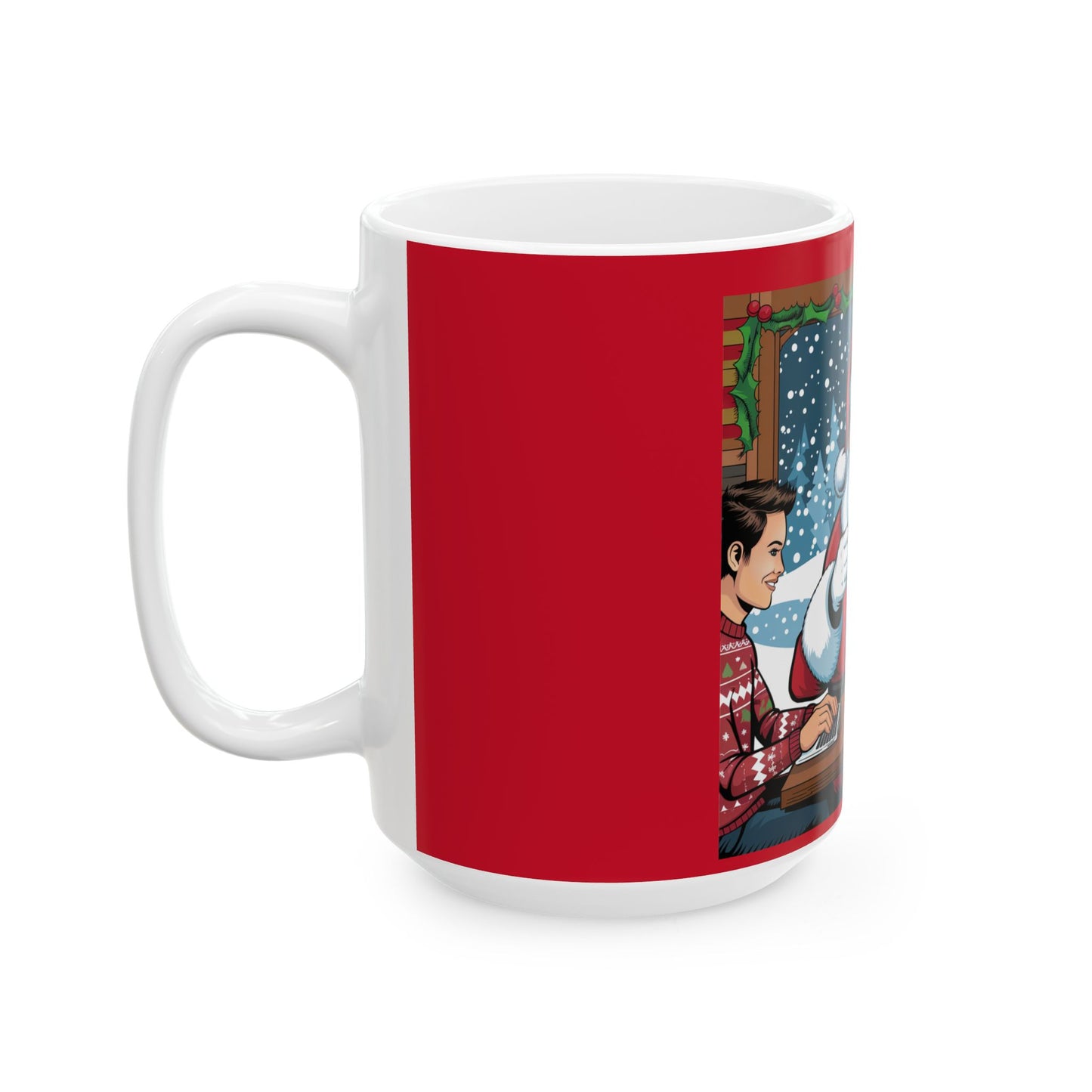 Santa Coffee Chillin' Ceramic Mug, (11oz, 15oz)