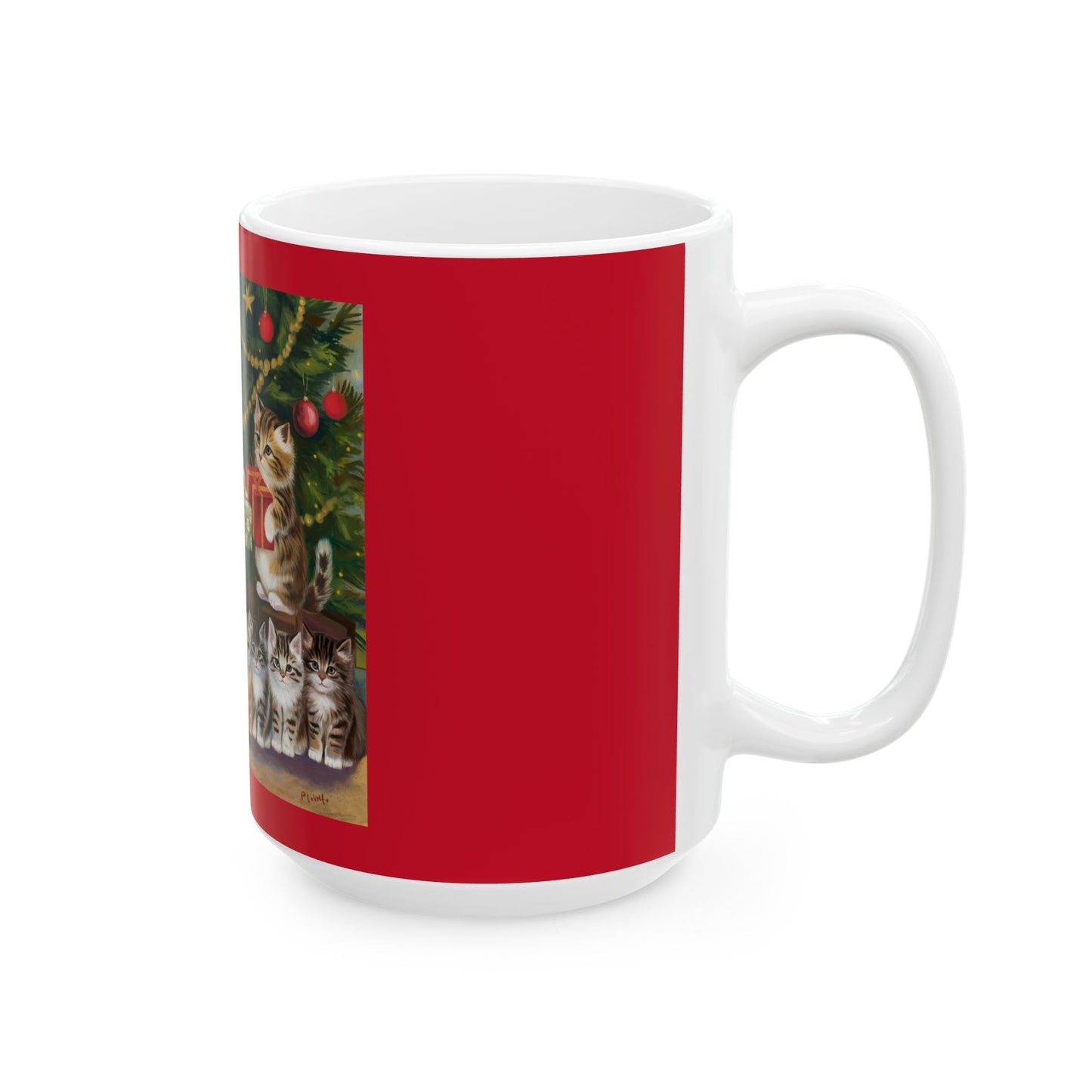 Festive Cat Christmas Mug - Cute Holiday Gift for Cat Lovers/ Cat Santa