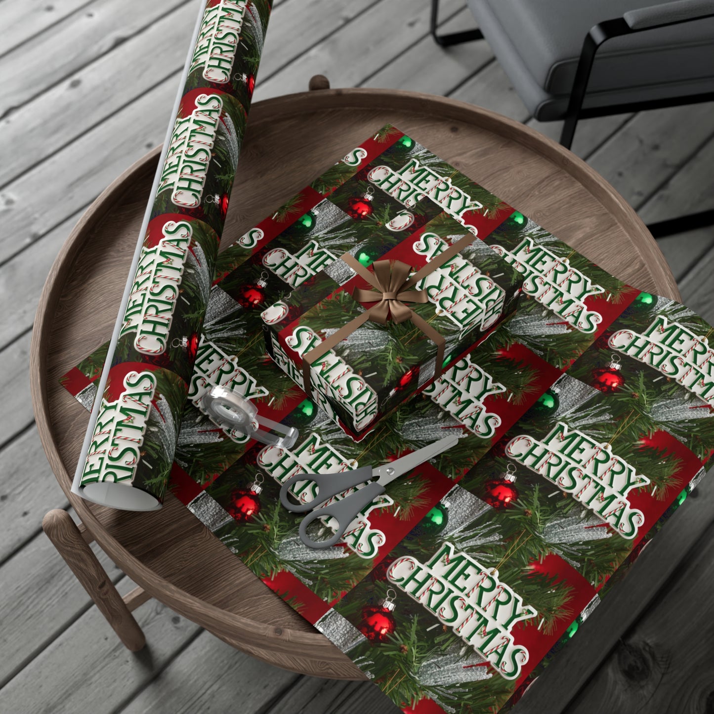 Merry Christmas Gift Wrap Paper - Festive Holiday Wrapping Supply