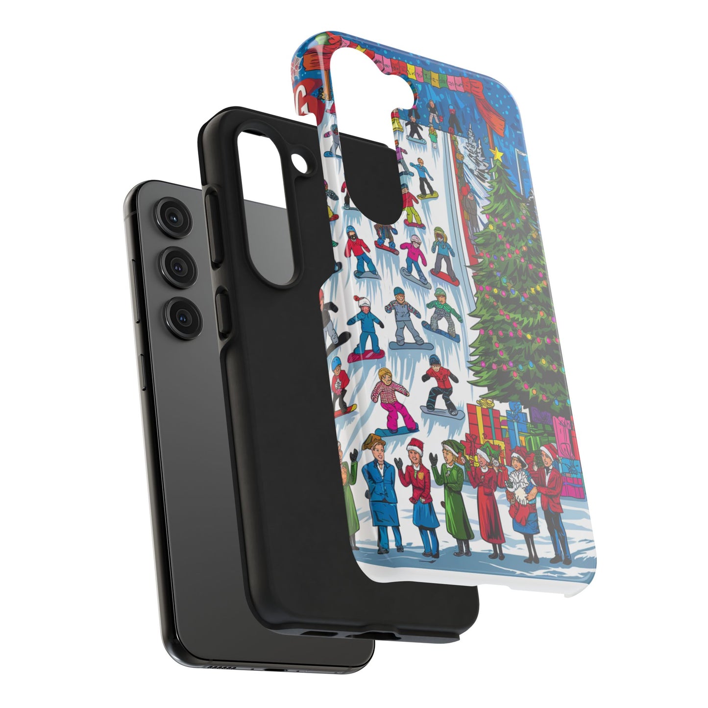 Festive Winter Holiday Tough Phone Cases - Colorful Christmas Design