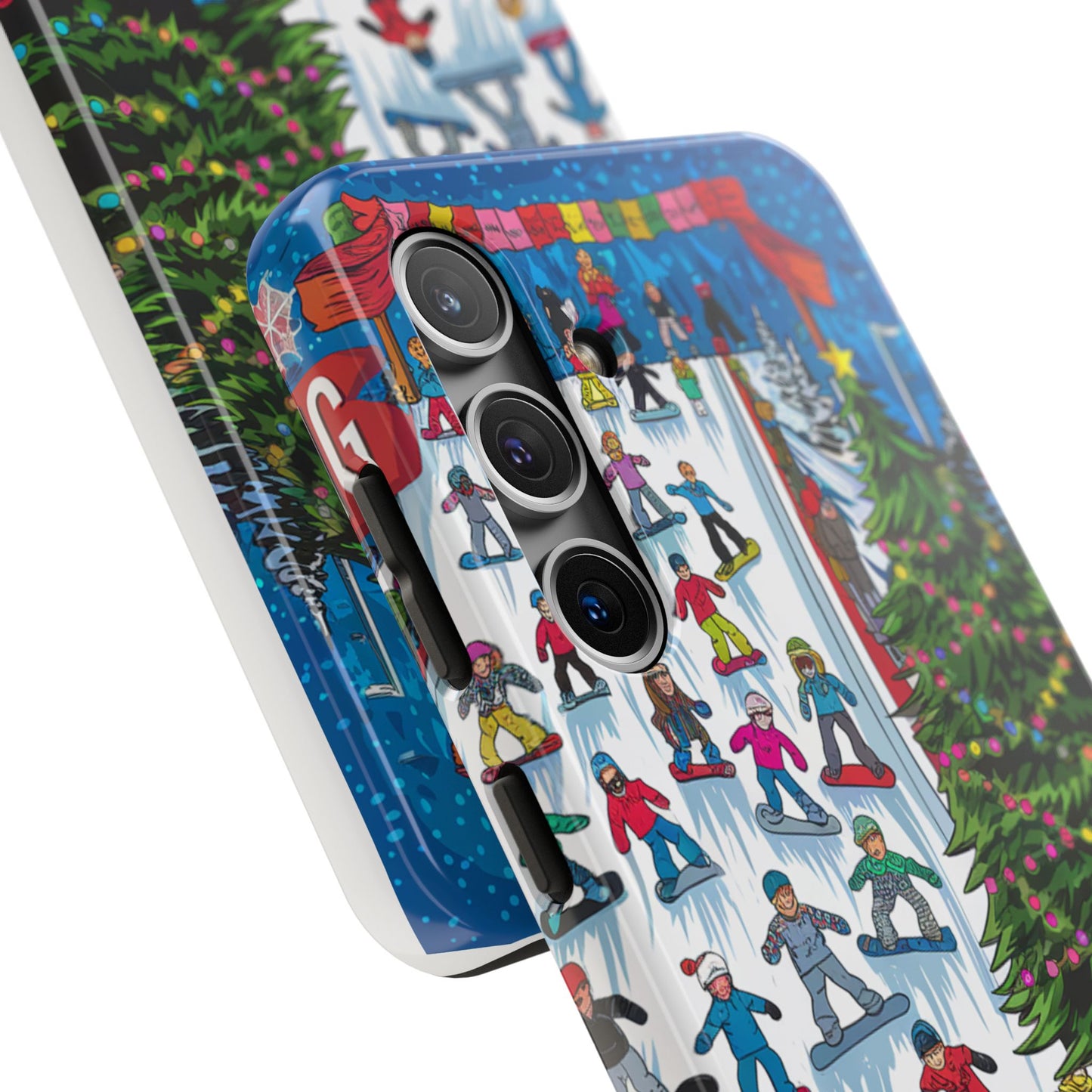 Festive Winter Holiday Tough Phone Cases - Colorful Christmas Design