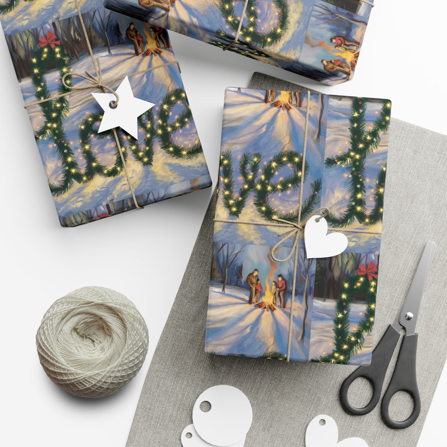 Festive Love Gift Wrap Papers – Eco-Friendly Wrapping for Holidays & Special Occasions