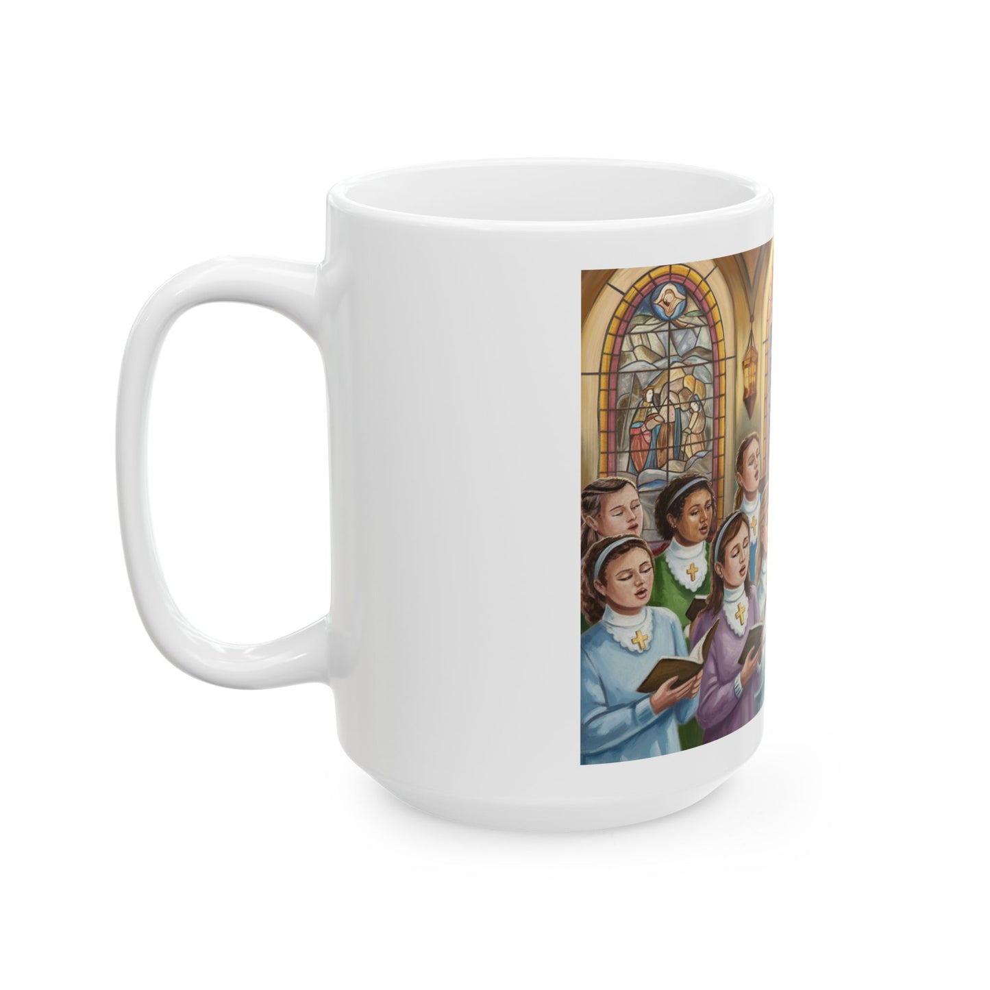 Christmas Choir Ceramic Mug - 11oz & 15oz Coffee Cup for Holiday Cheer