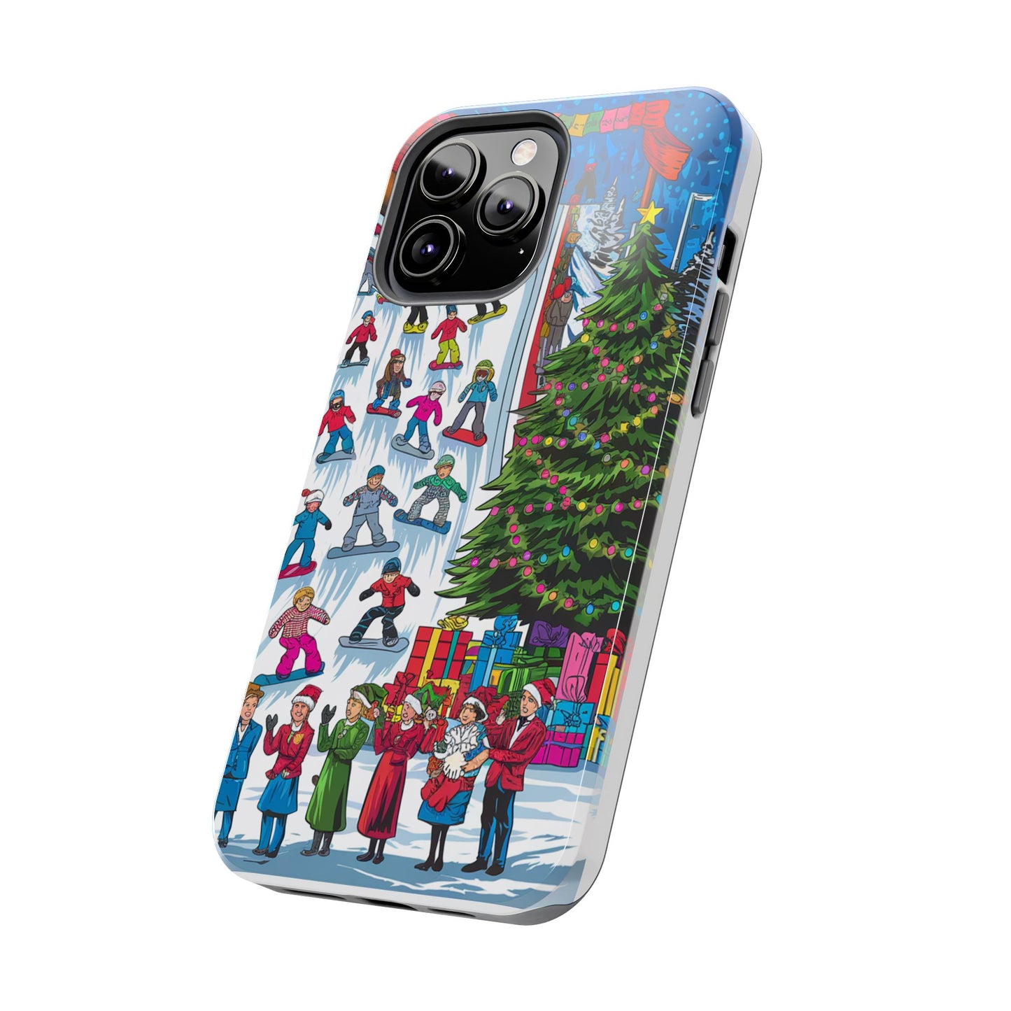 Festive Winter Holiday Tough Phone Cases - Colorful Christmas Design