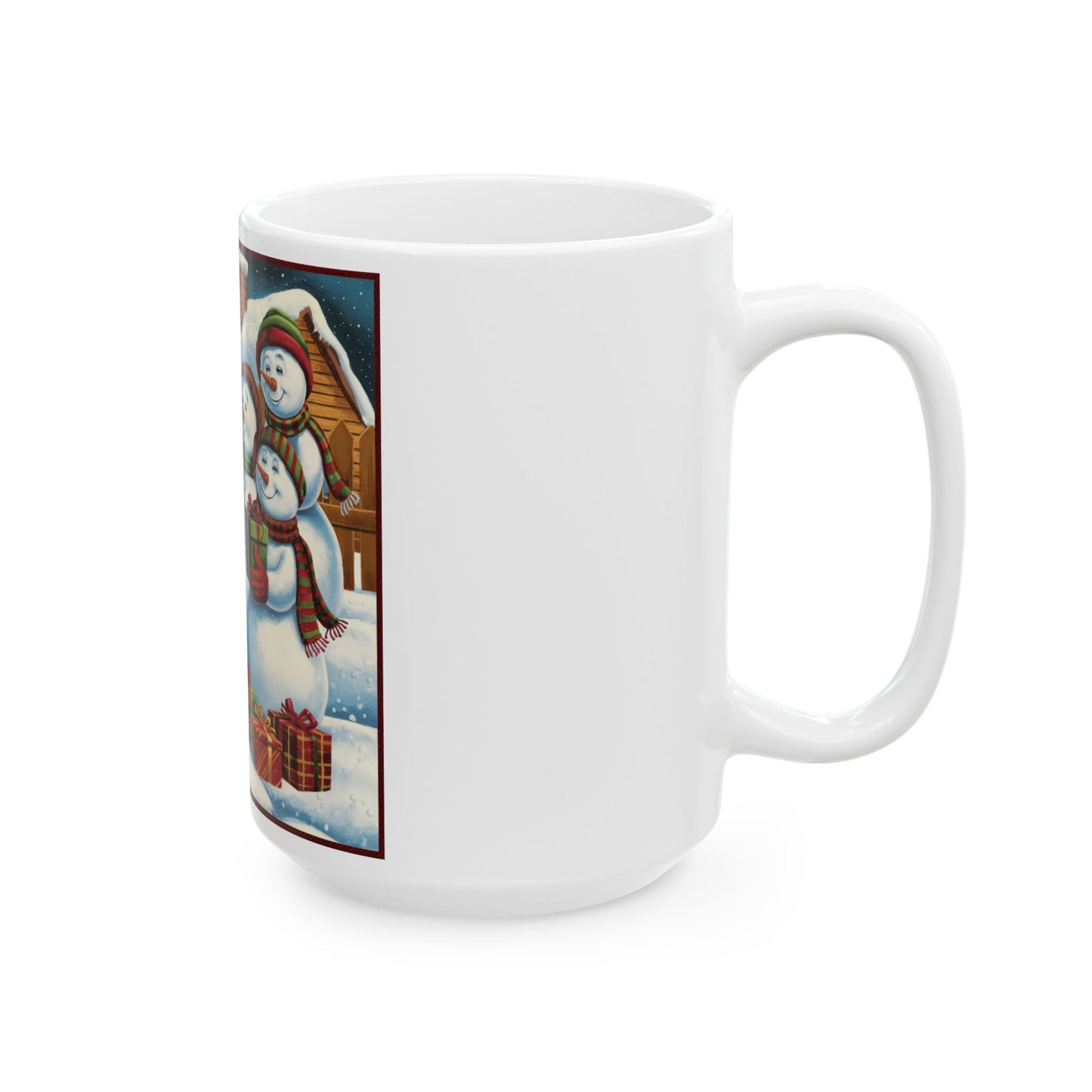 Festive Snowman Ceramic Mug - Perfect Holiday Gift for Winter Lovers