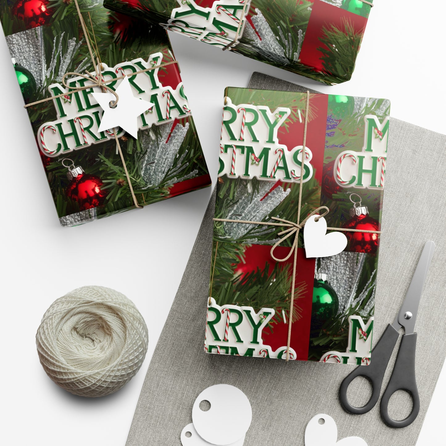 Merry Christmas Gift Wrap Paper - Festive Holiday Wrapping Supply