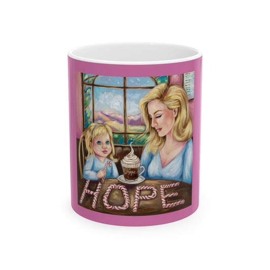 Hope Inspired Ceramic Mug - Heartwarming Art for Cozy Moments