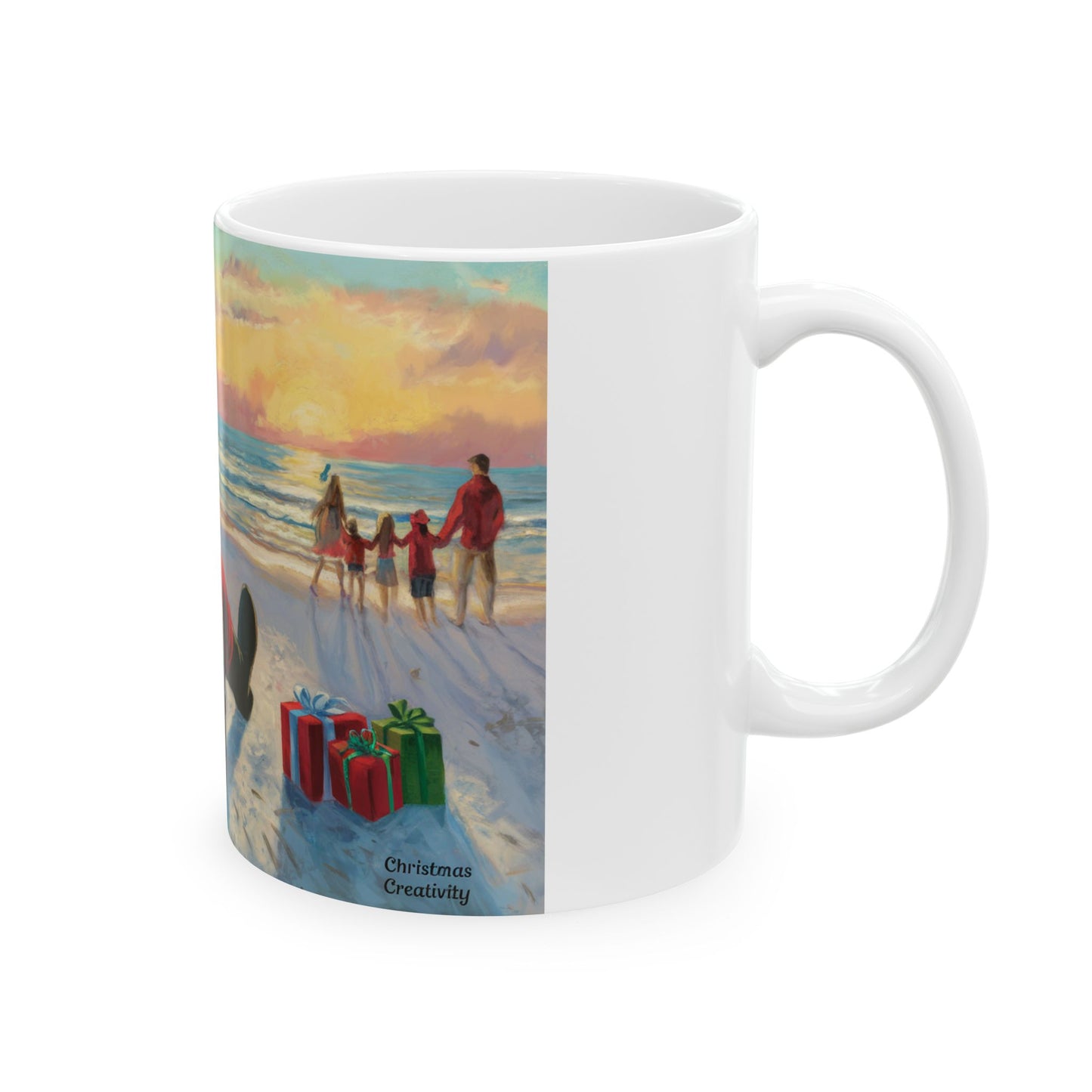 Beachy Santa Beach Chillin Ceramic Mug, (11oz, 15oz)