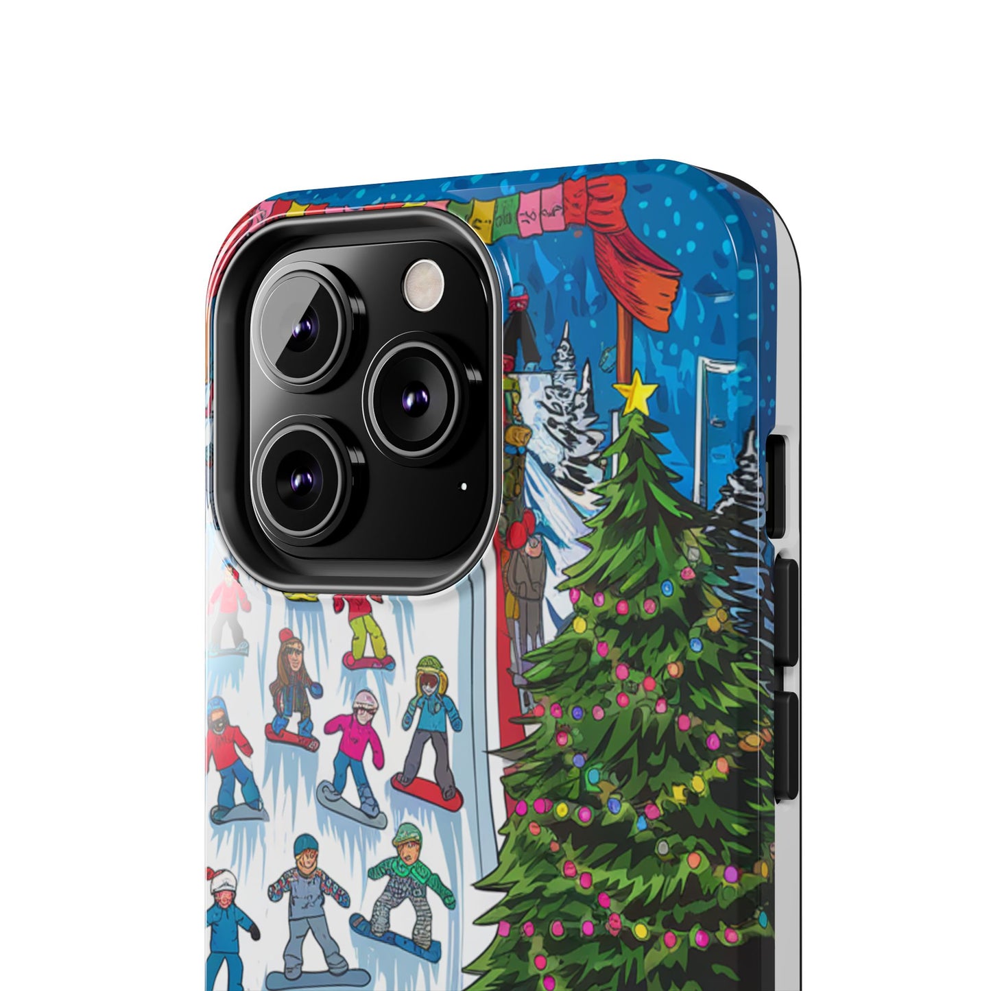 Festive Winter Holiday Tough Phone Cases - Colorful Christmas Design