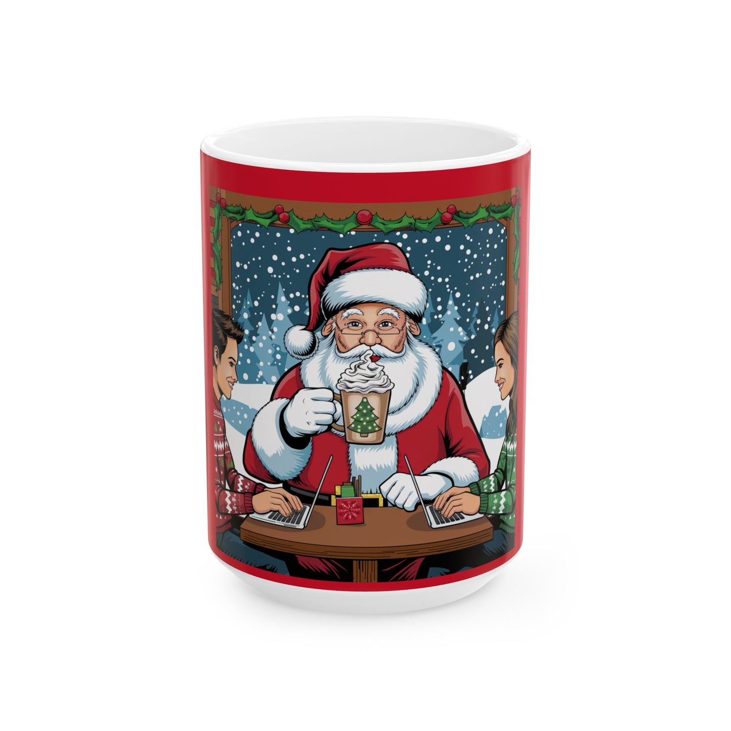 Santa Coffee Chillin' Ceramic Mug, (11oz, 15oz)