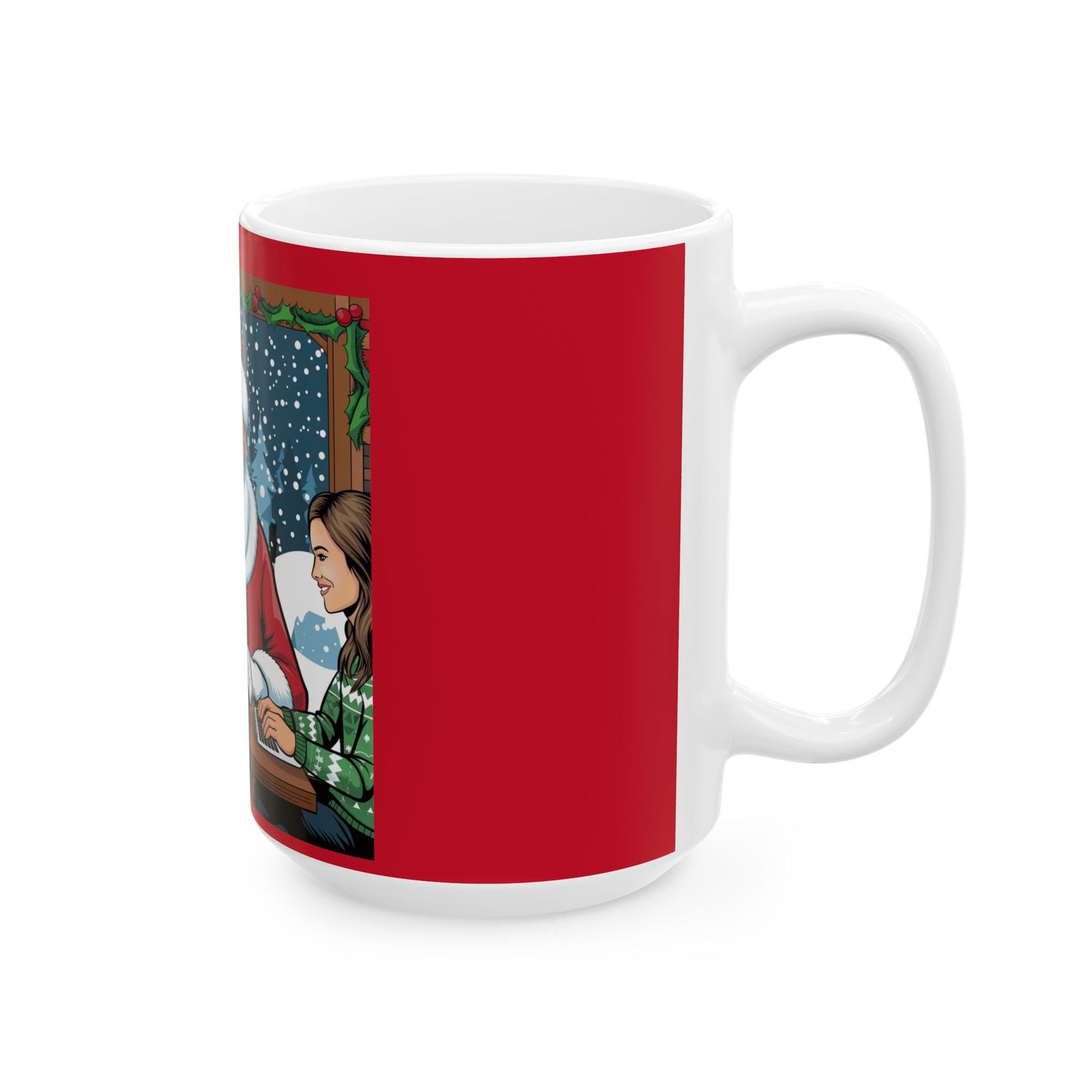 Santa Coffee Chillin' Ceramic Mug, (11oz, 15oz)