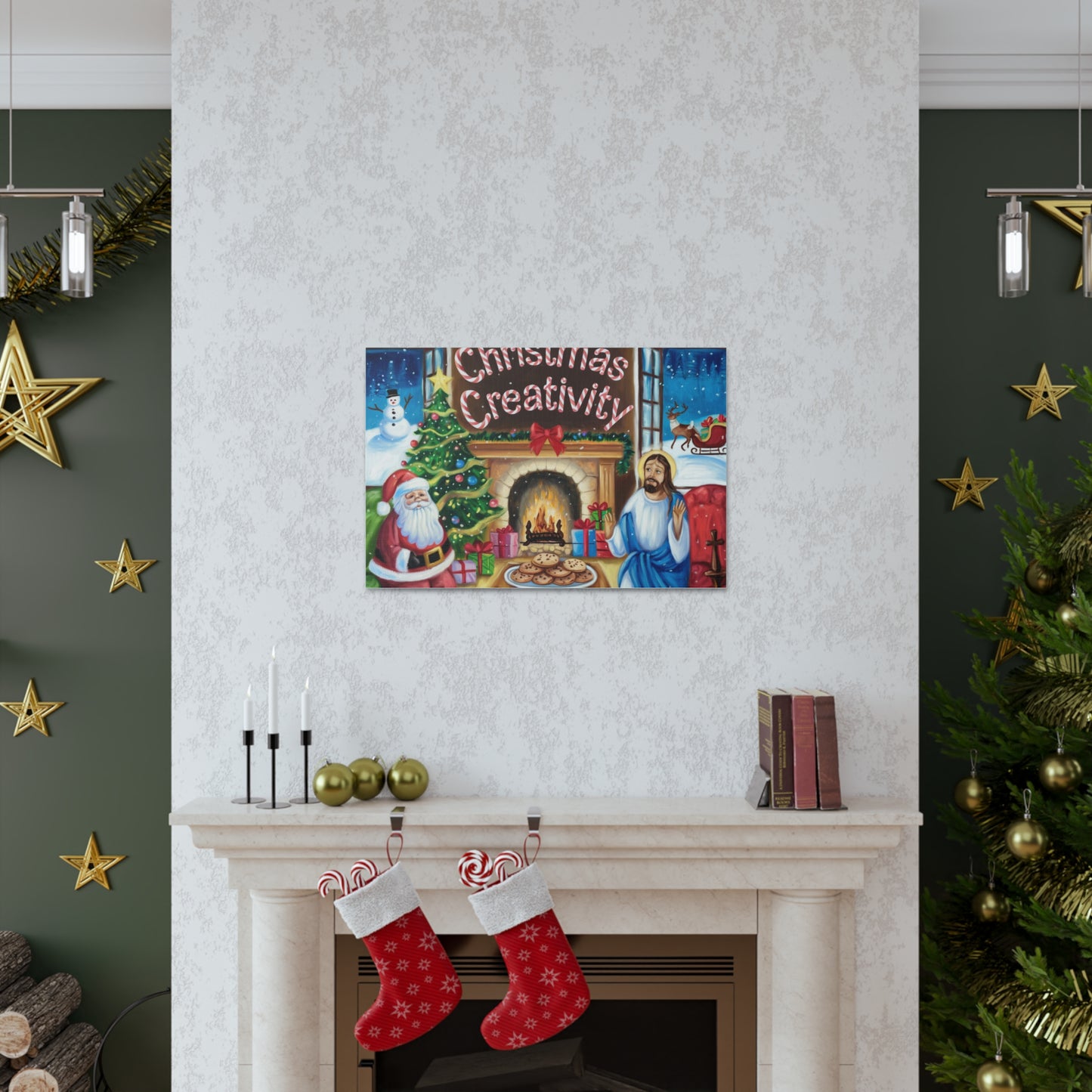 Festive Christmas Canvas Gallery Wrap - 'Christmas Creativity' Decor