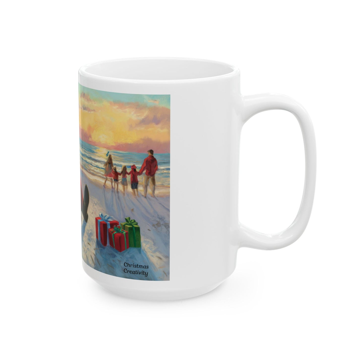 Beachy Santa Beach Chillin Ceramic Mug, (11oz, 15oz)