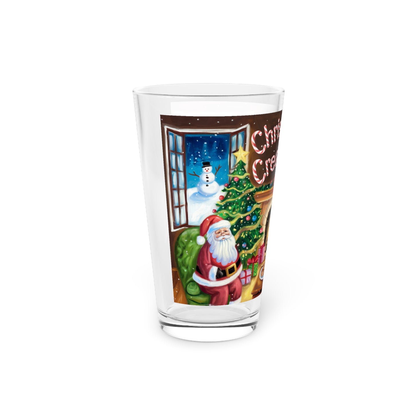 Christmas Creativity Pint Glass - 16oz Festive Holiday Drinkware