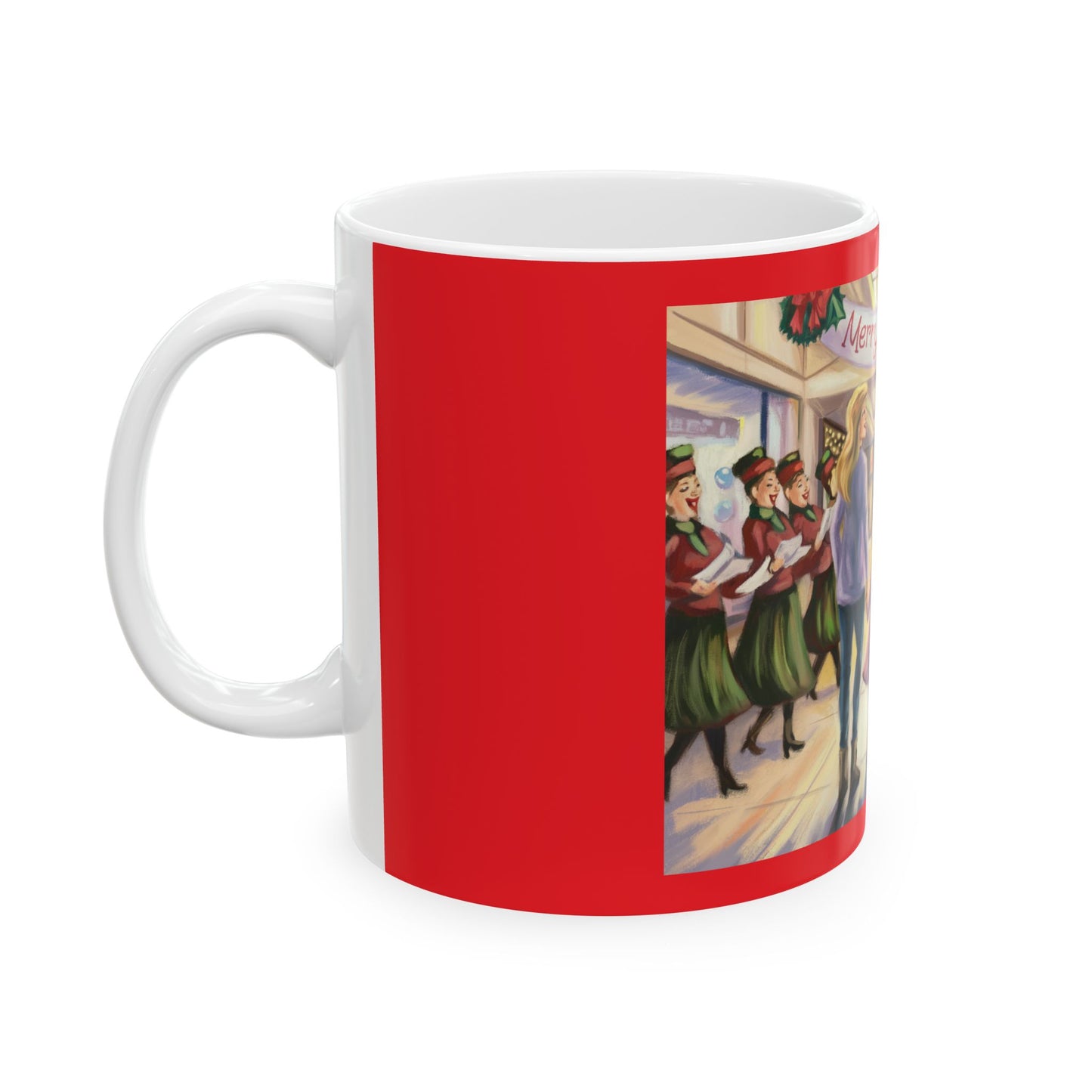 Christmas Family Celebration Ceramic Mug - Festive 11oz & 15oz Holiday Drinkware