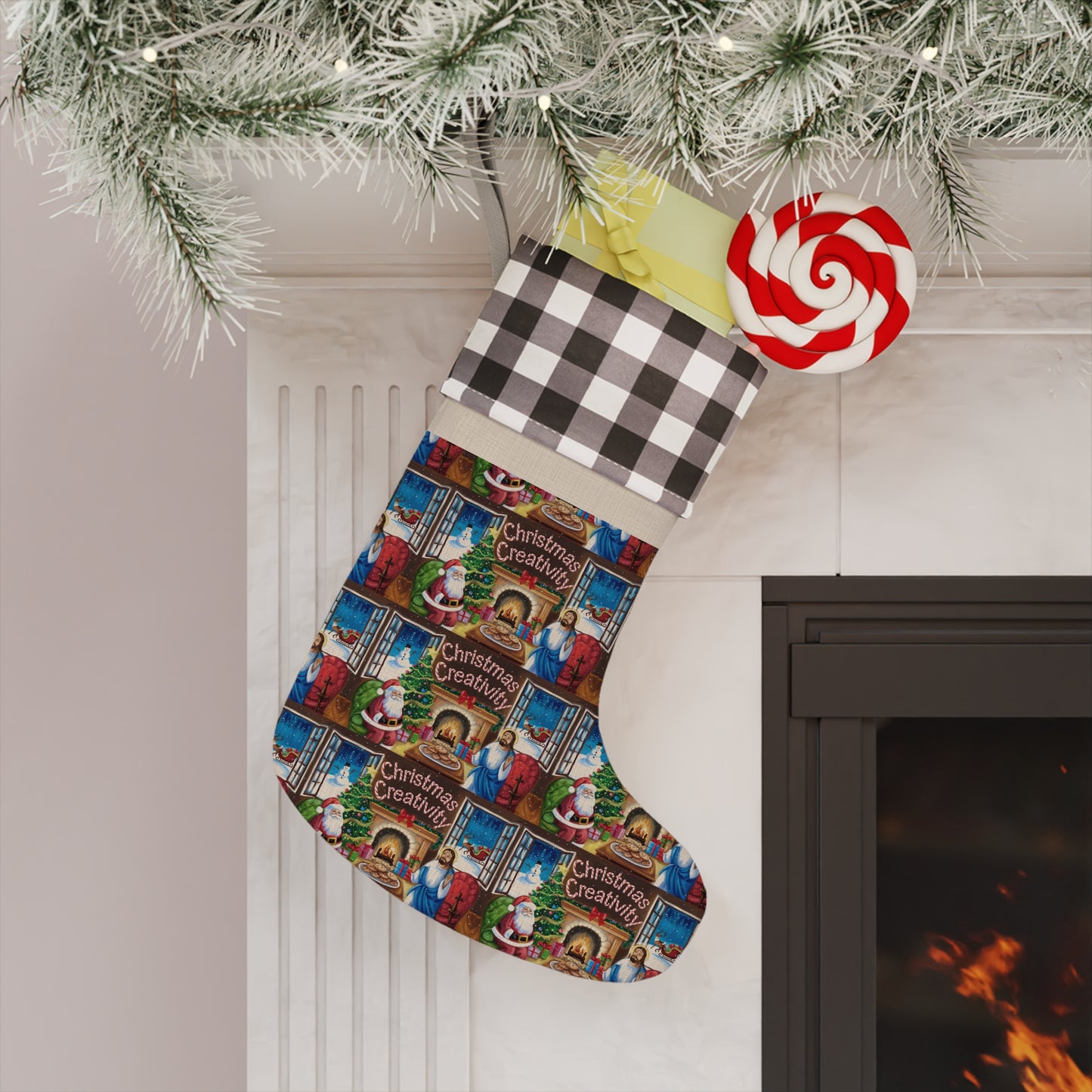 Christmas Stocking - Creative Holiday Decor with Santa & Friends