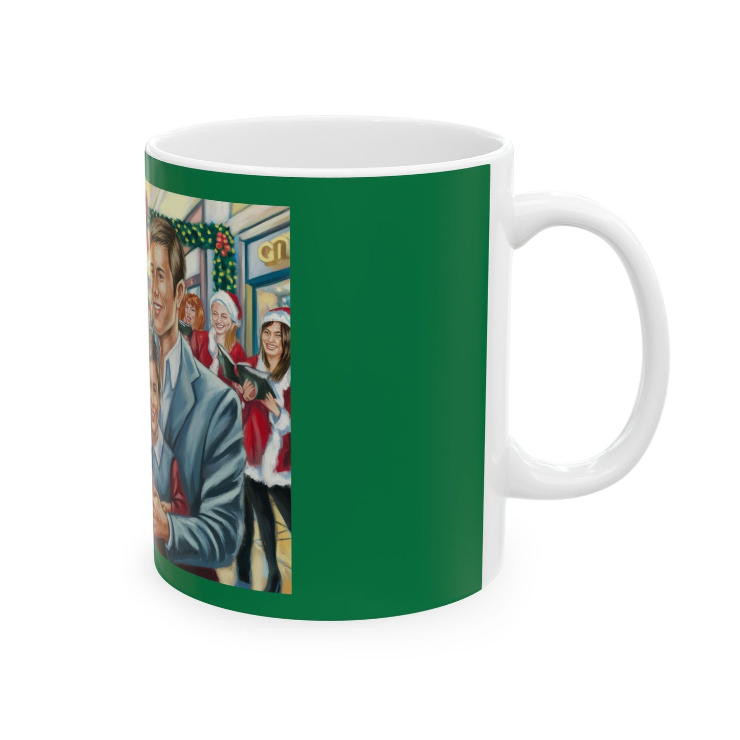 Festive Family Ceramic Mug - Holiday Cheer Design (11oz, 15oz)