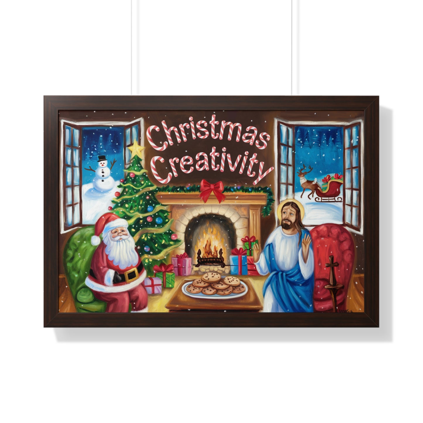 Christmas Creativity Framed Horizontal Poster - Holiday Wall Art for Festive Decor