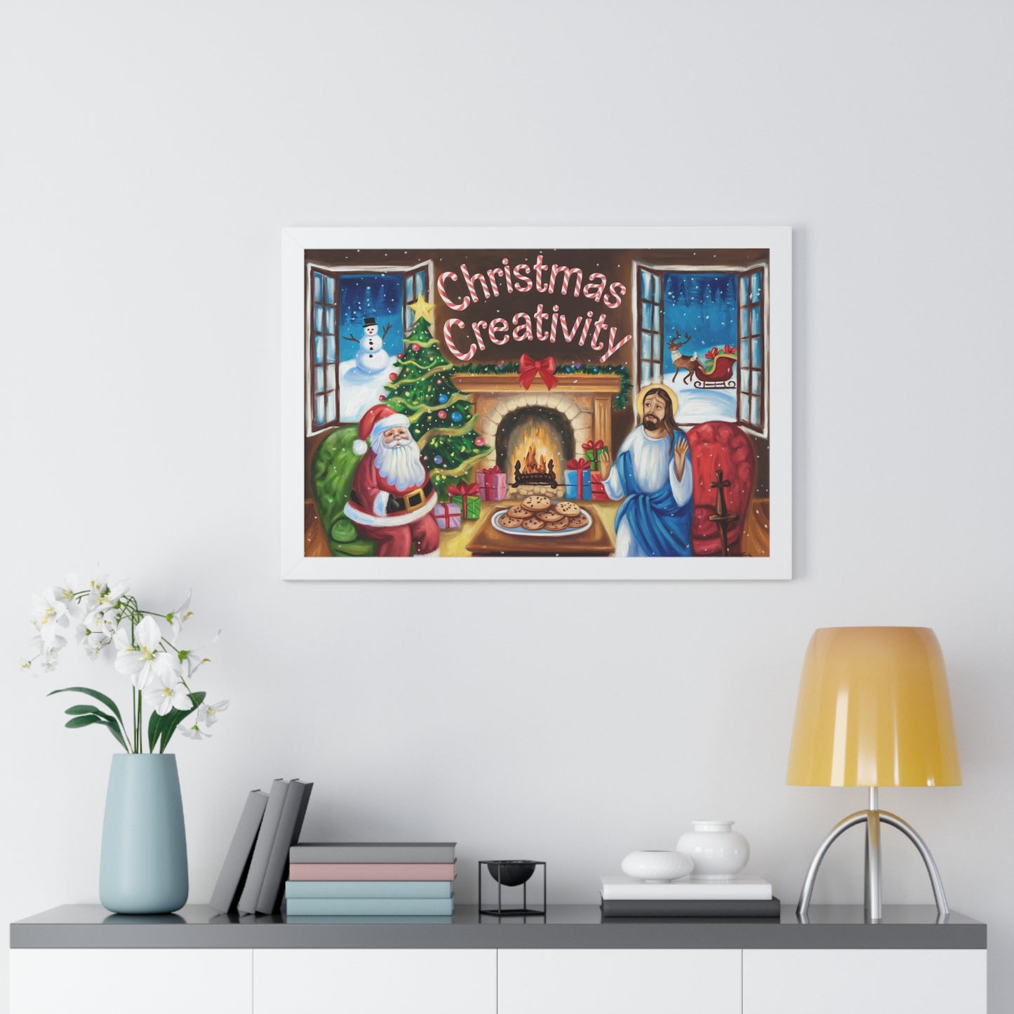 Christmas Creativity Framed Horizontal Poster - Holiday Wall Art for Festive Decor