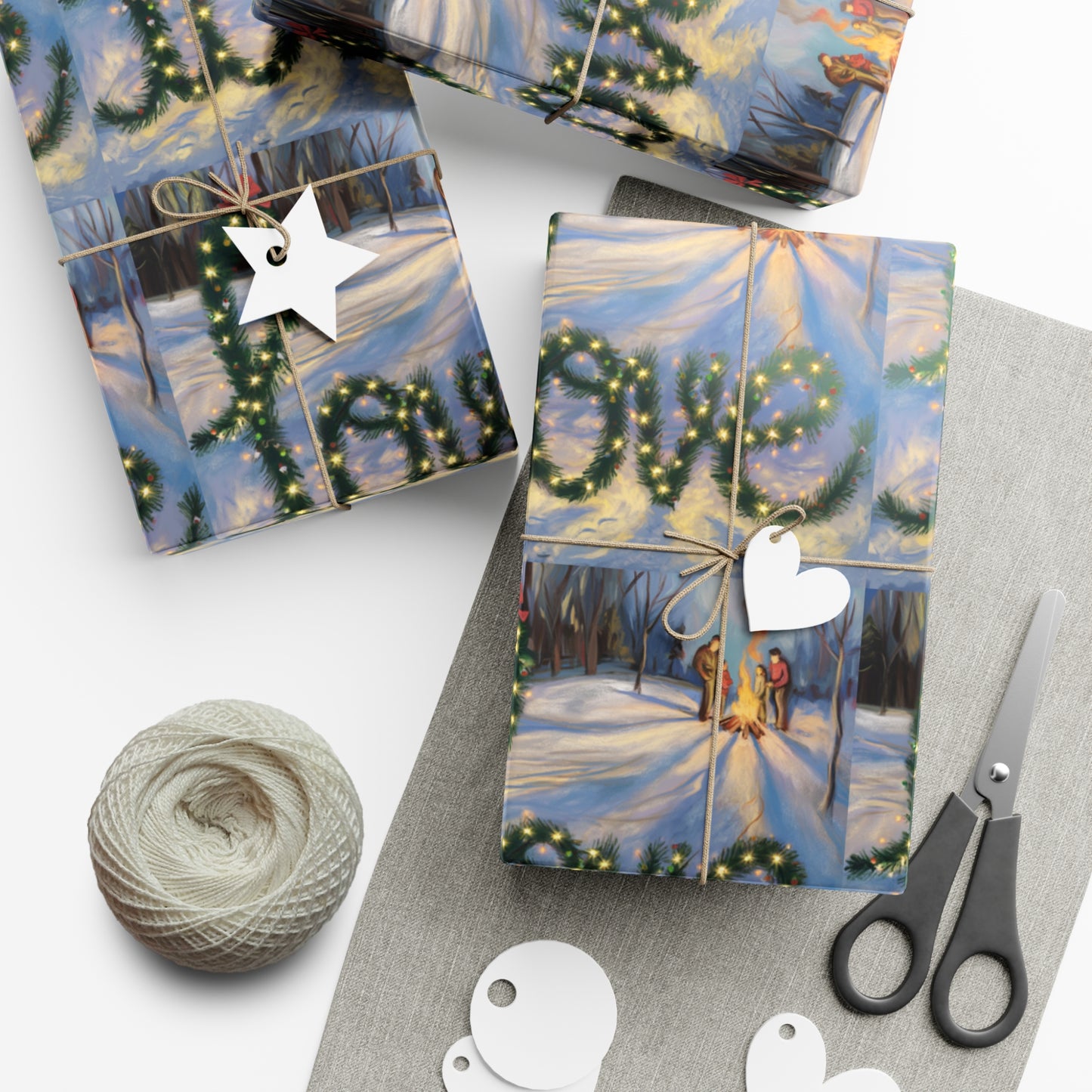 Festive Love Gift Wrap Papers – Eco-Friendly Wrapping for Holidays & Special Occasions