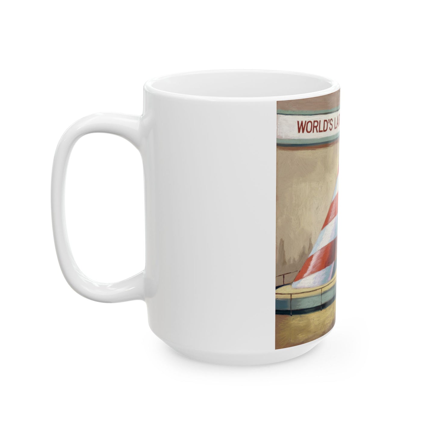 World's Largest Candy Cane Ceramic Mug - Festive Holiday Gift for Hot Beverages