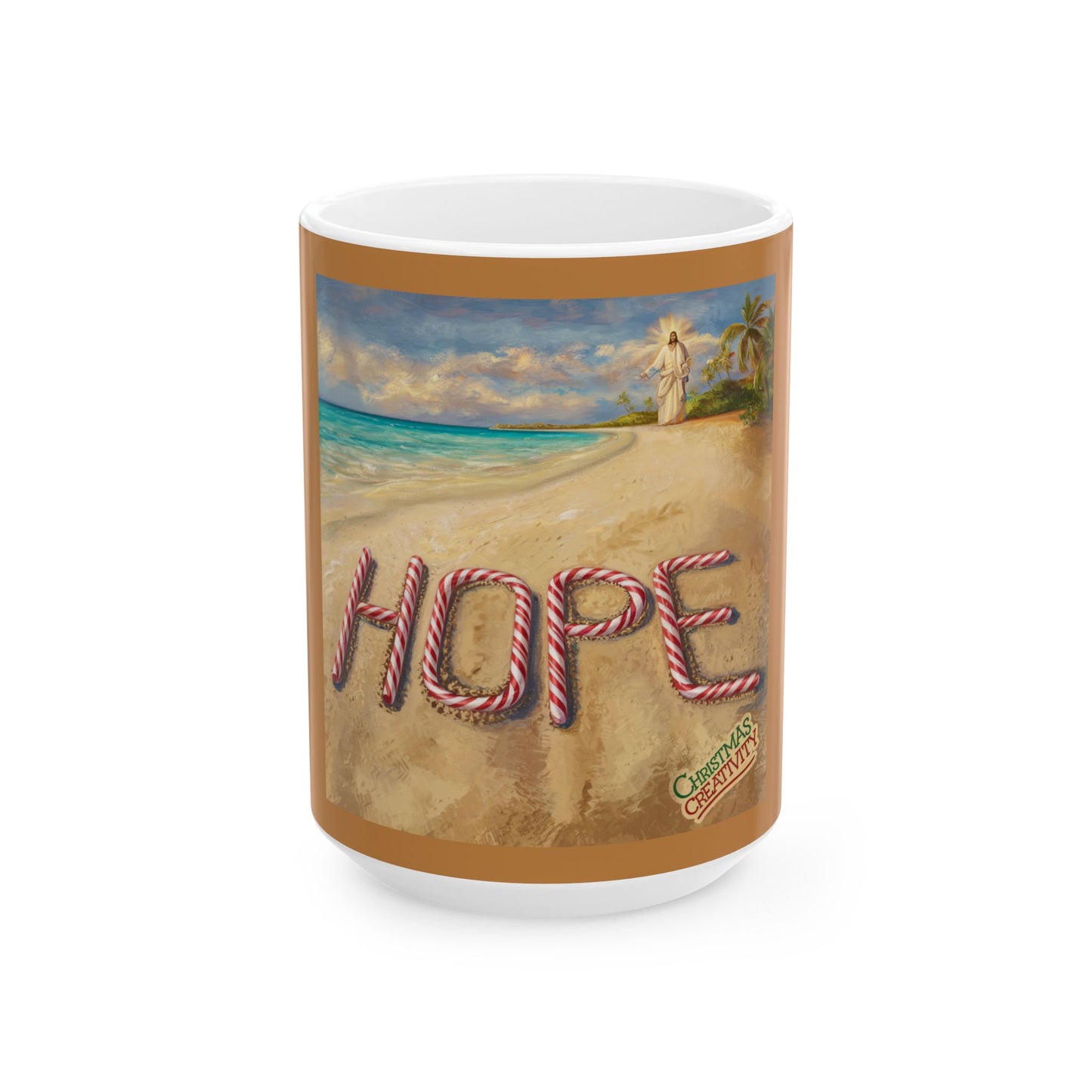 Hope in Jesus Beach Ceramic Mug