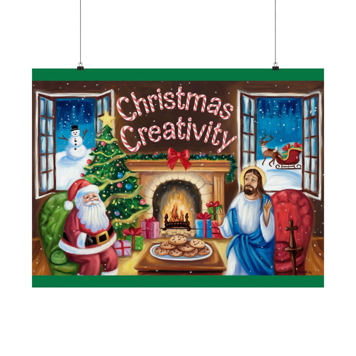 Christmas Creativity Matte Horizontal Poster - Festive Holiday Decor