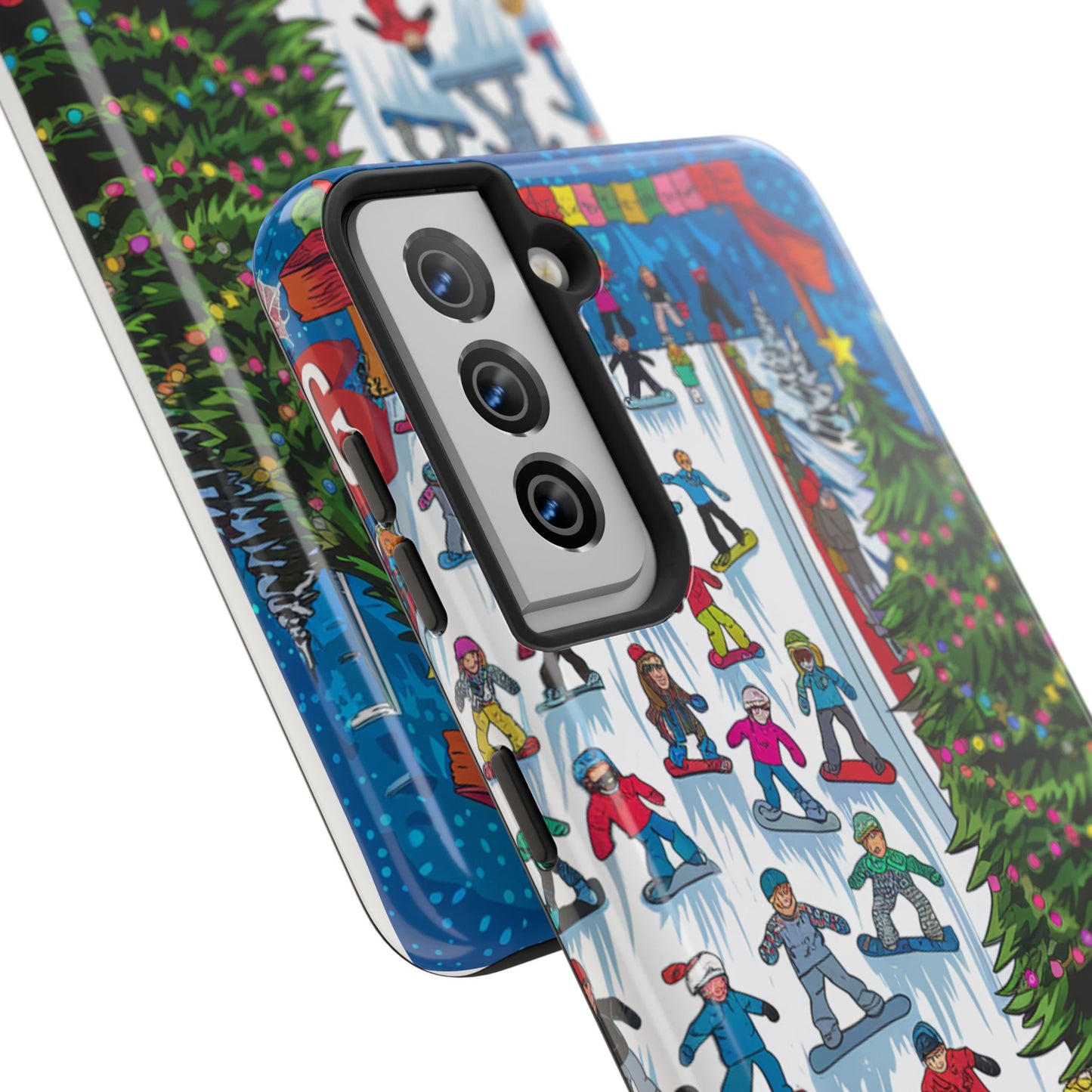 Festive Winter Holiday Tough Phone Cases - Colorful Christmas Design