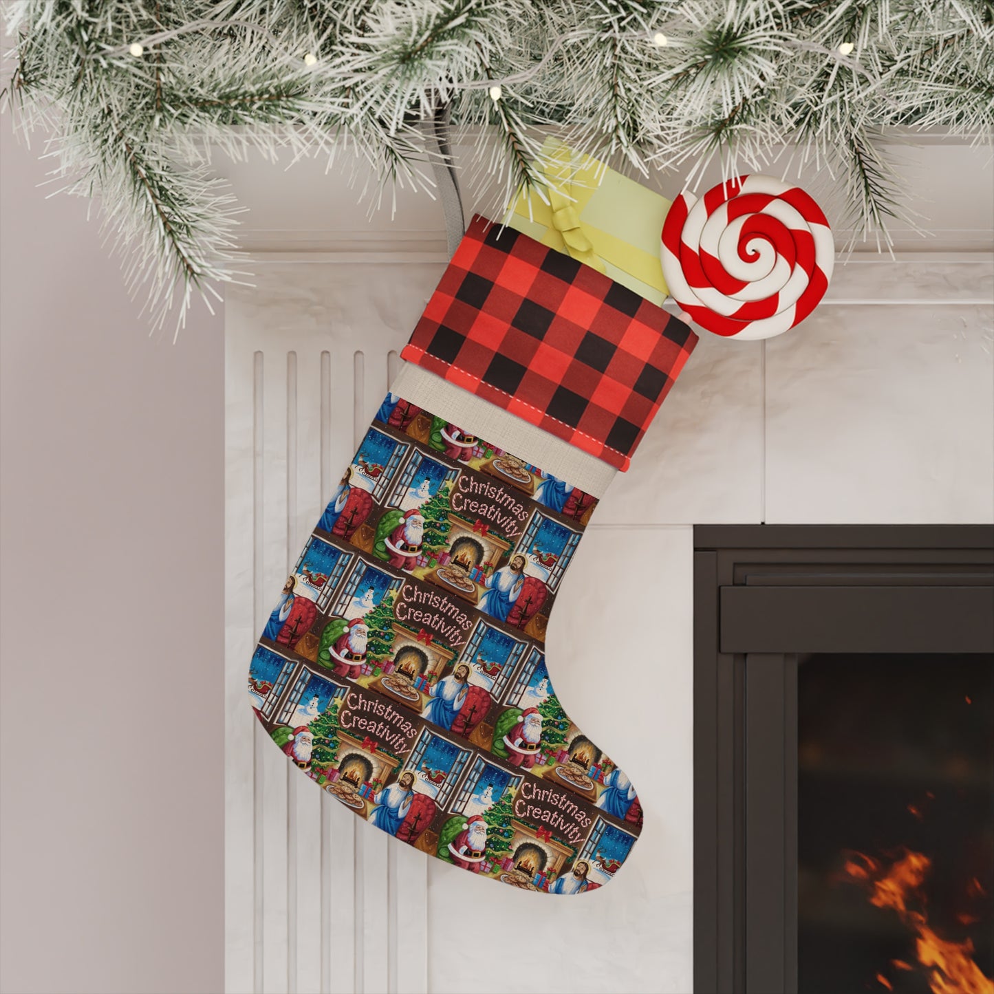 Christmas Stocking - Creative Holiday Decor with Santa & Friends