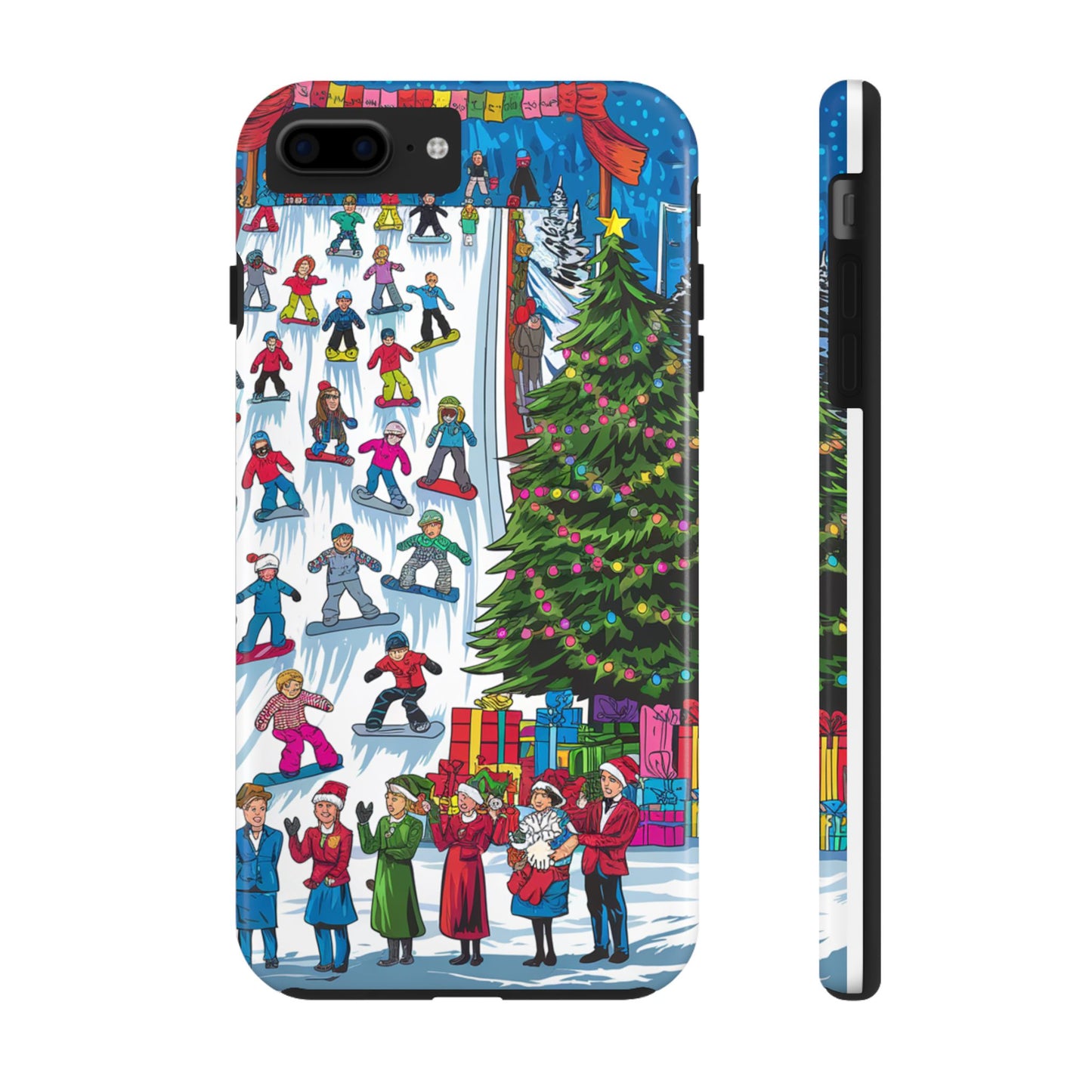 Festive Winter Holiday Tough Phone Cases - Colorful Christmas Design