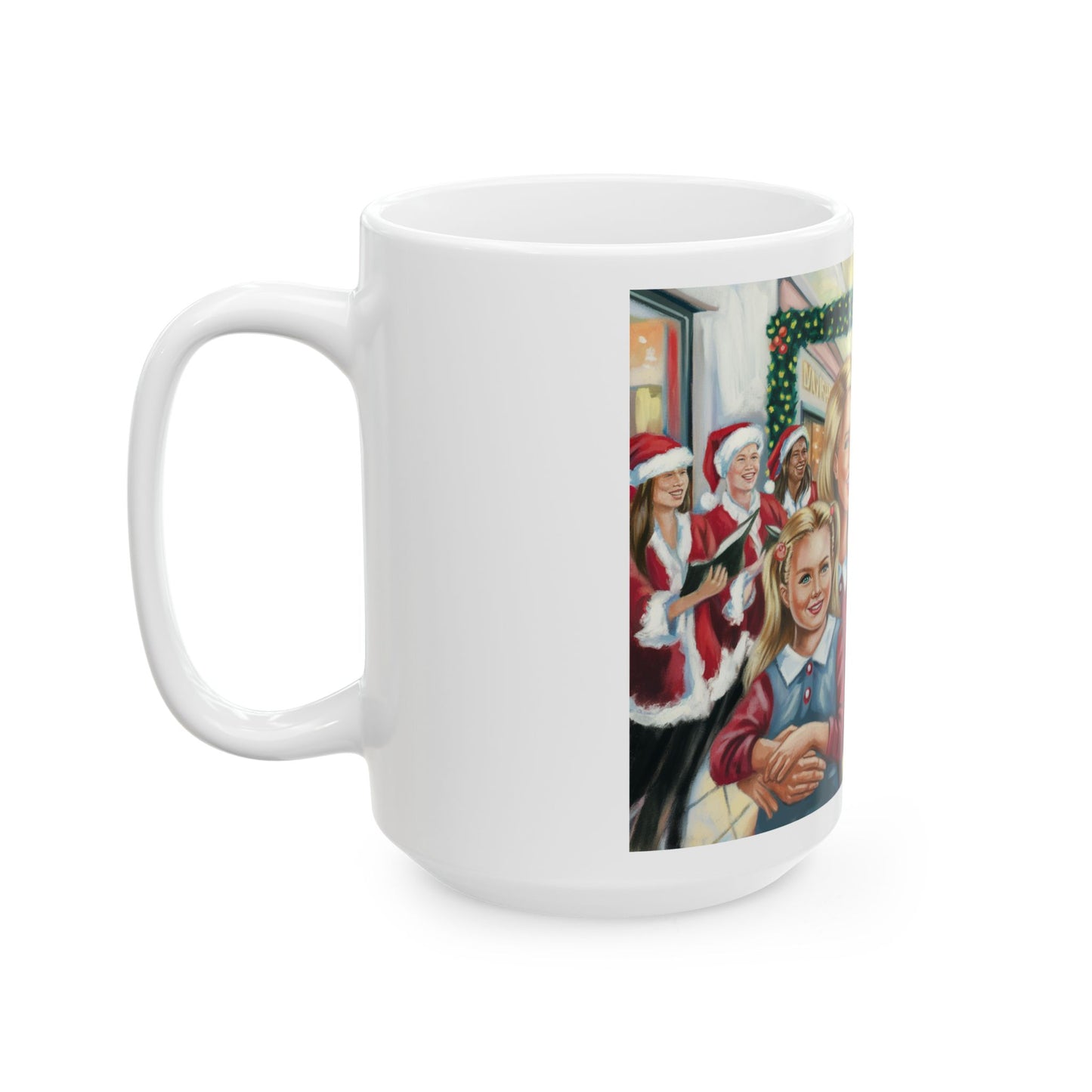 Festive Family Ceramic Mug - Holiday Cheer Design (11oz, 15oz)