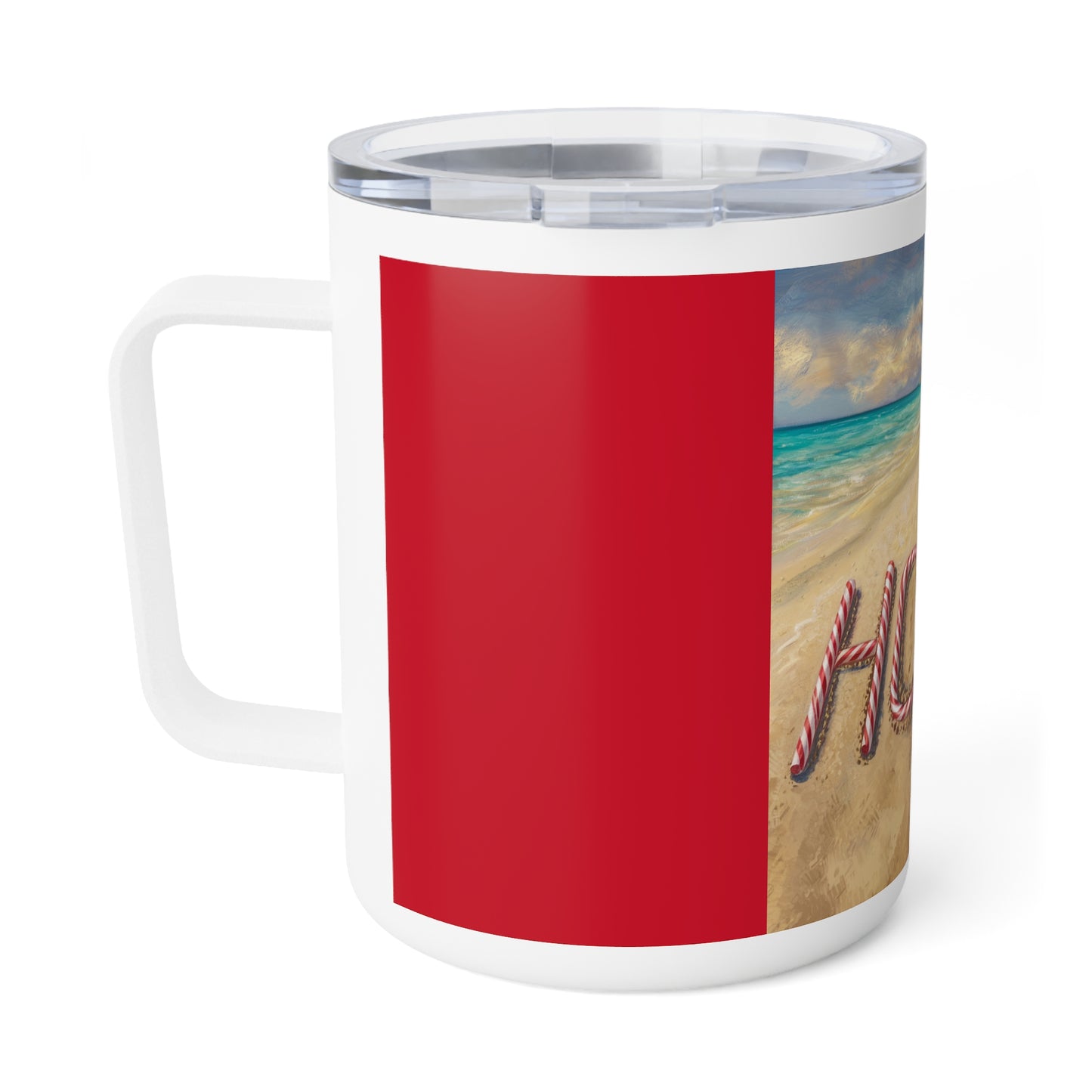 Hope Insulated Coffee Mug - 10oz Tropical Beach Design